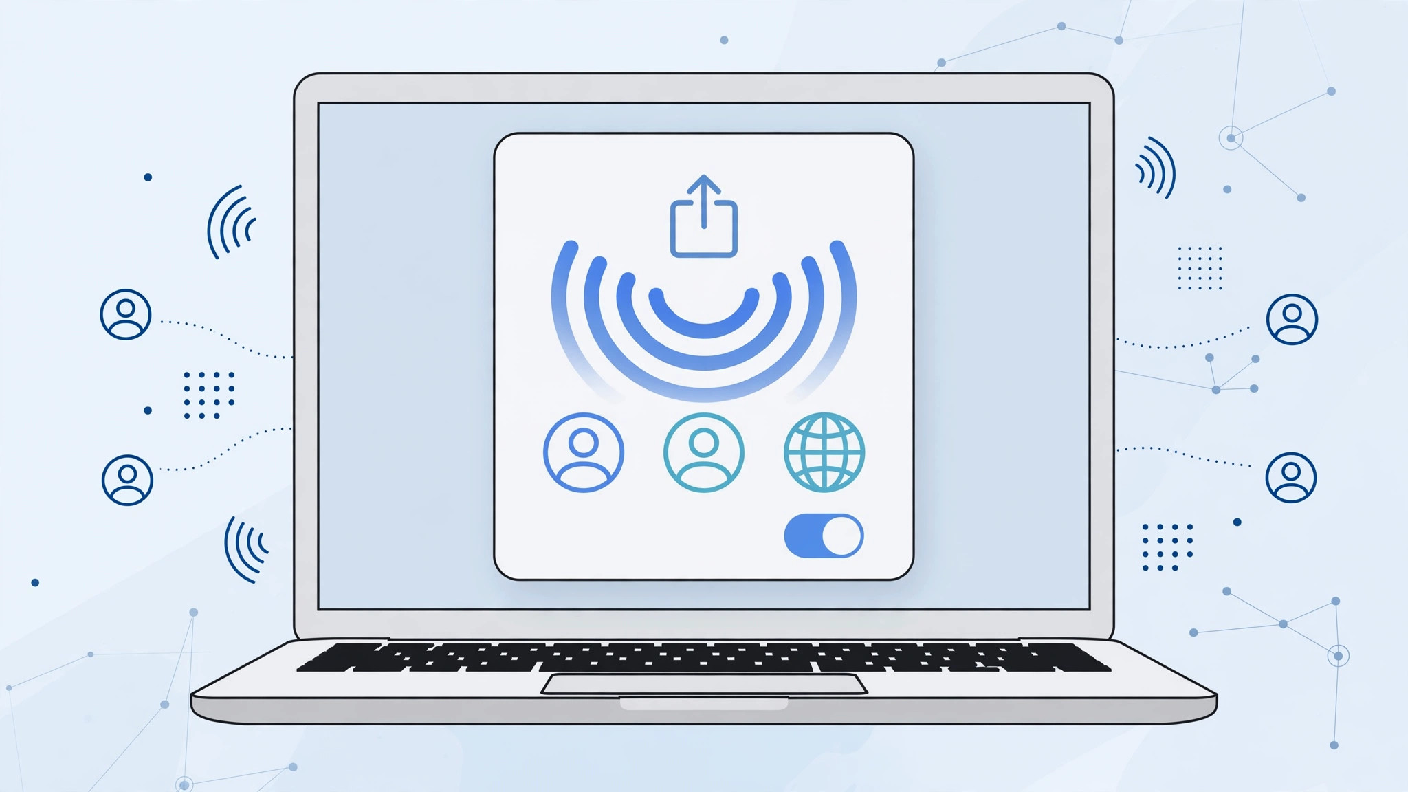 AirDrop discovery setting on Mac switched to Everyone for receiving files