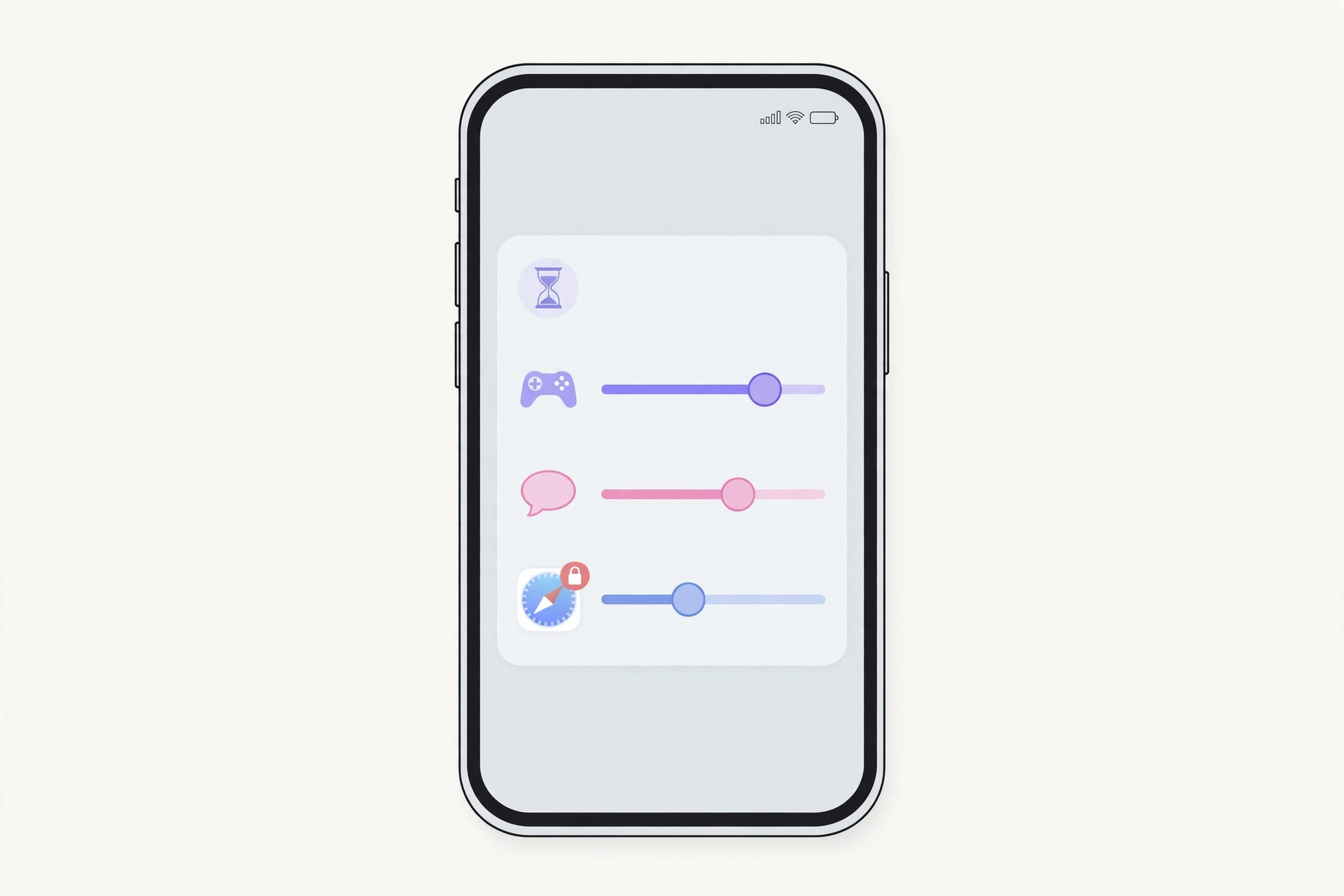 iPhone Screen Time settings showing Content and Privacy Restrictions with the Safari toggle in Allowed Apps