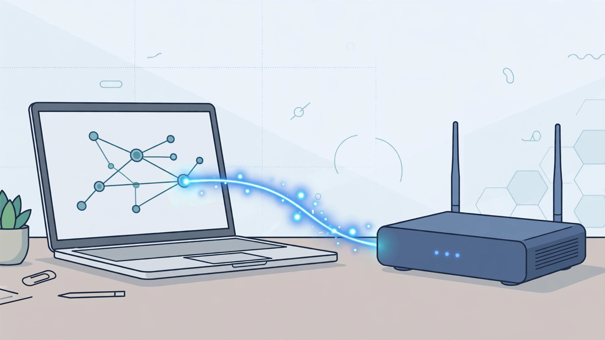 Mac showing three ways to find the router IP address via menu bar Wi-Fi options, System Settings, and Terminal