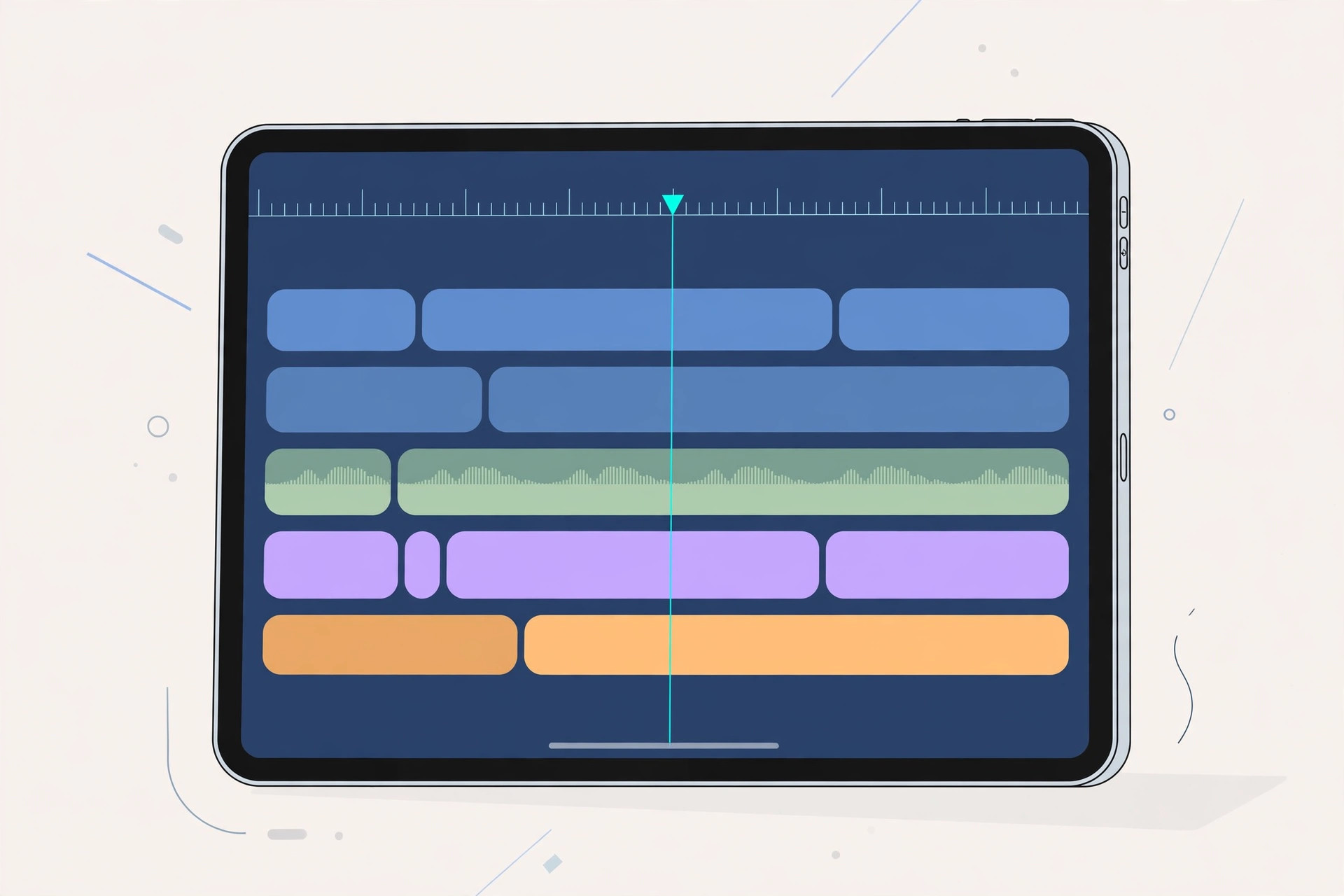 DaVinci Resolve on iPad with the keyboard shortcuts window open showing the Show page commands
