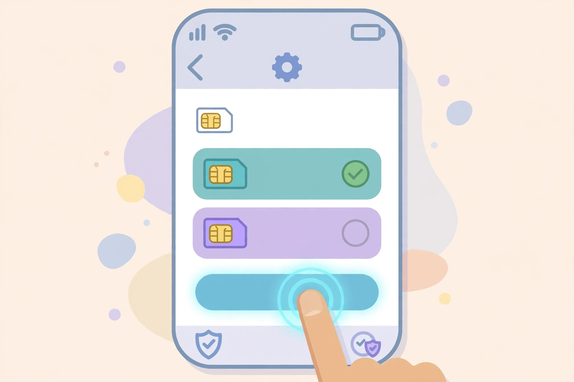 iPhone showing the steps to verify a SIM card and lift the cooling-off period