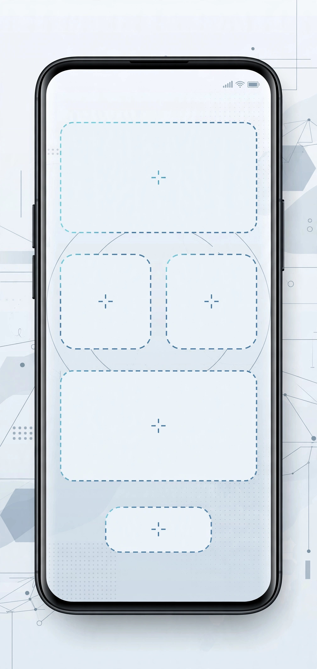 iPhone lock screen with an invisible MD Blank widget creating space between visible widgets