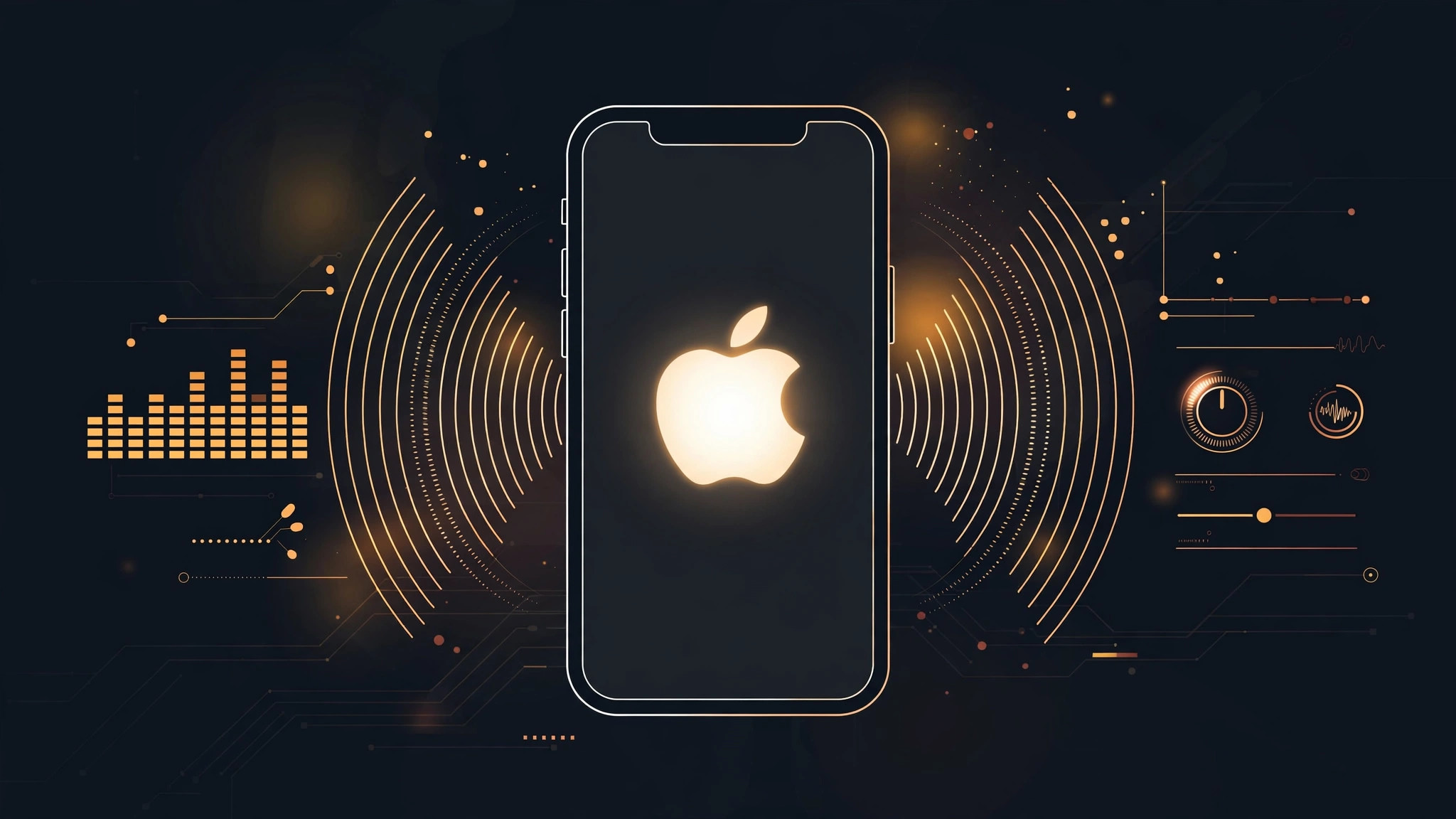 Illustration of the iPhone startup sound feature in iOS