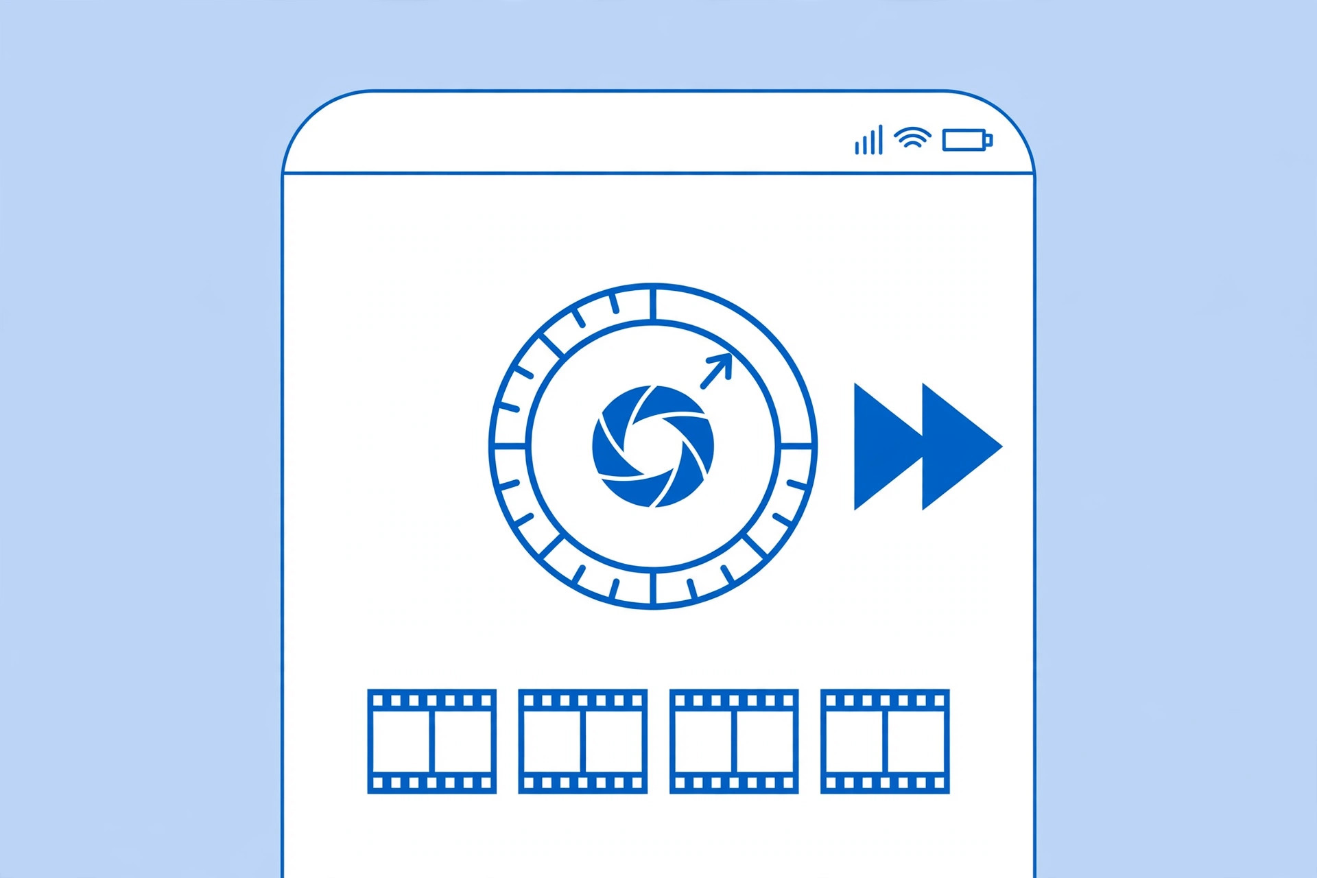 Time-lapse recording interface on iPhone
