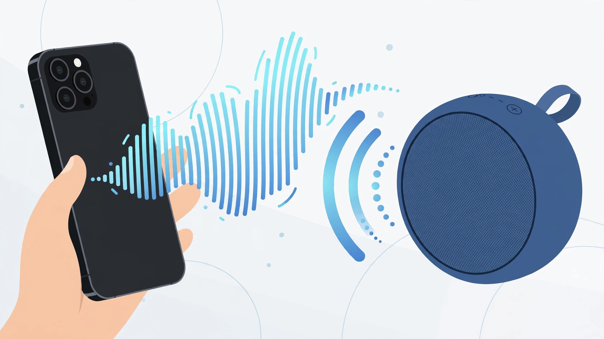 iPhone running the Microphone Live app with its main toggle enabled, ready to broadcast voice to a paired Bluetooth speaker