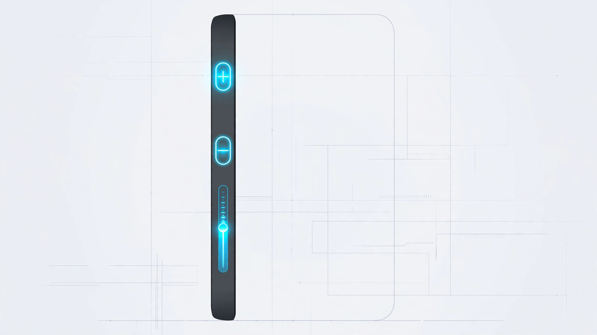 Close-up of an iPhone side edge showing the volume up and down buttons and the Ring Silent switch