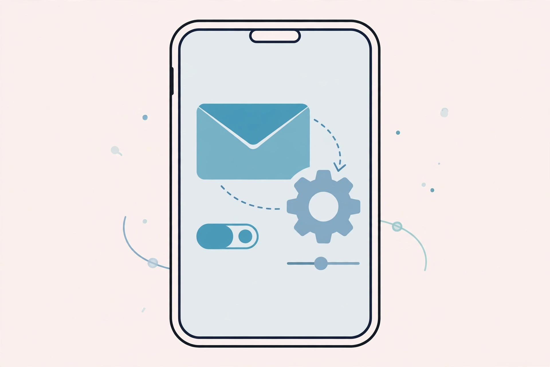 Illustration of resetting the Mail app on iPhone by reinstalling it