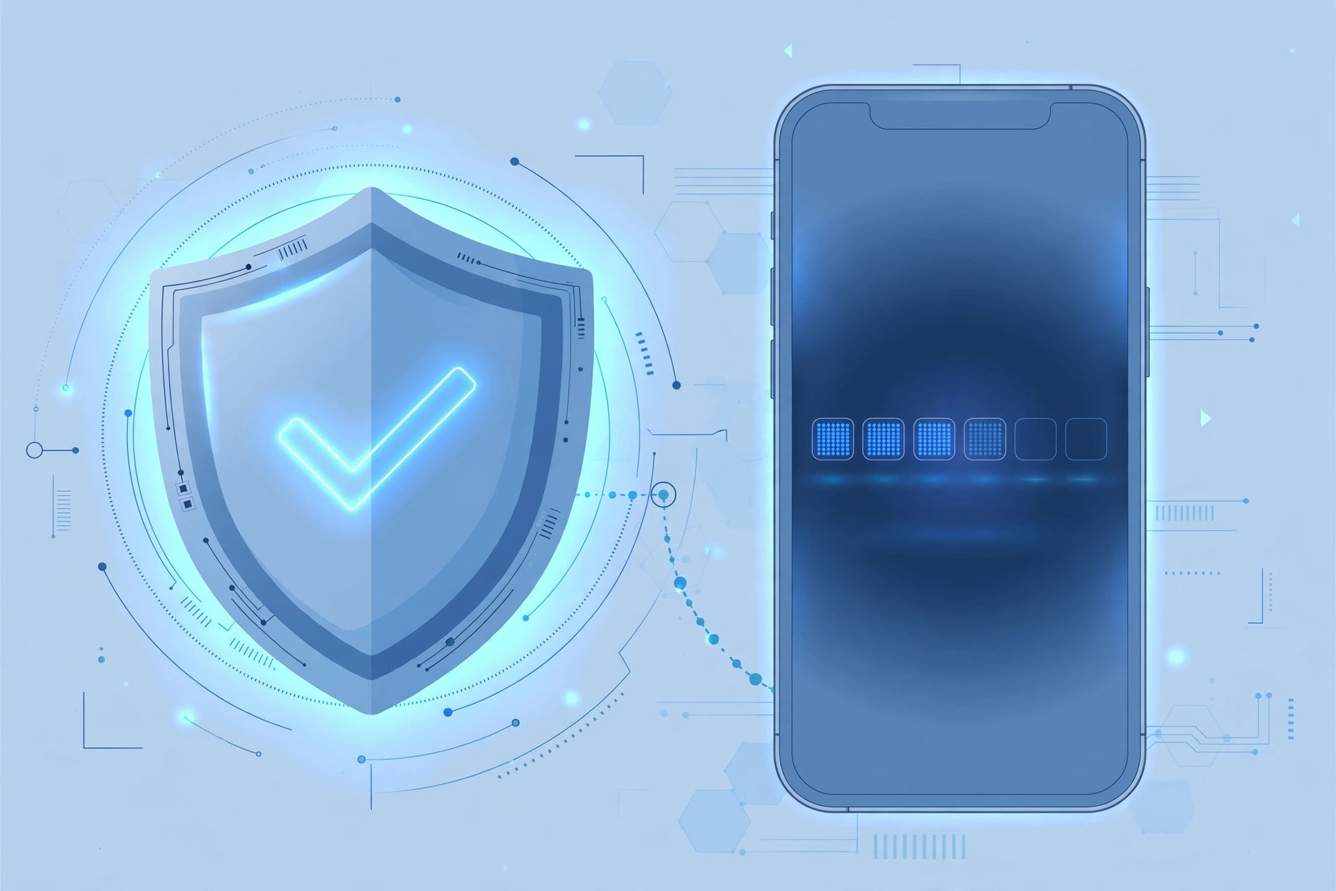 Illustration of iPhone security settings for two-factor authentication