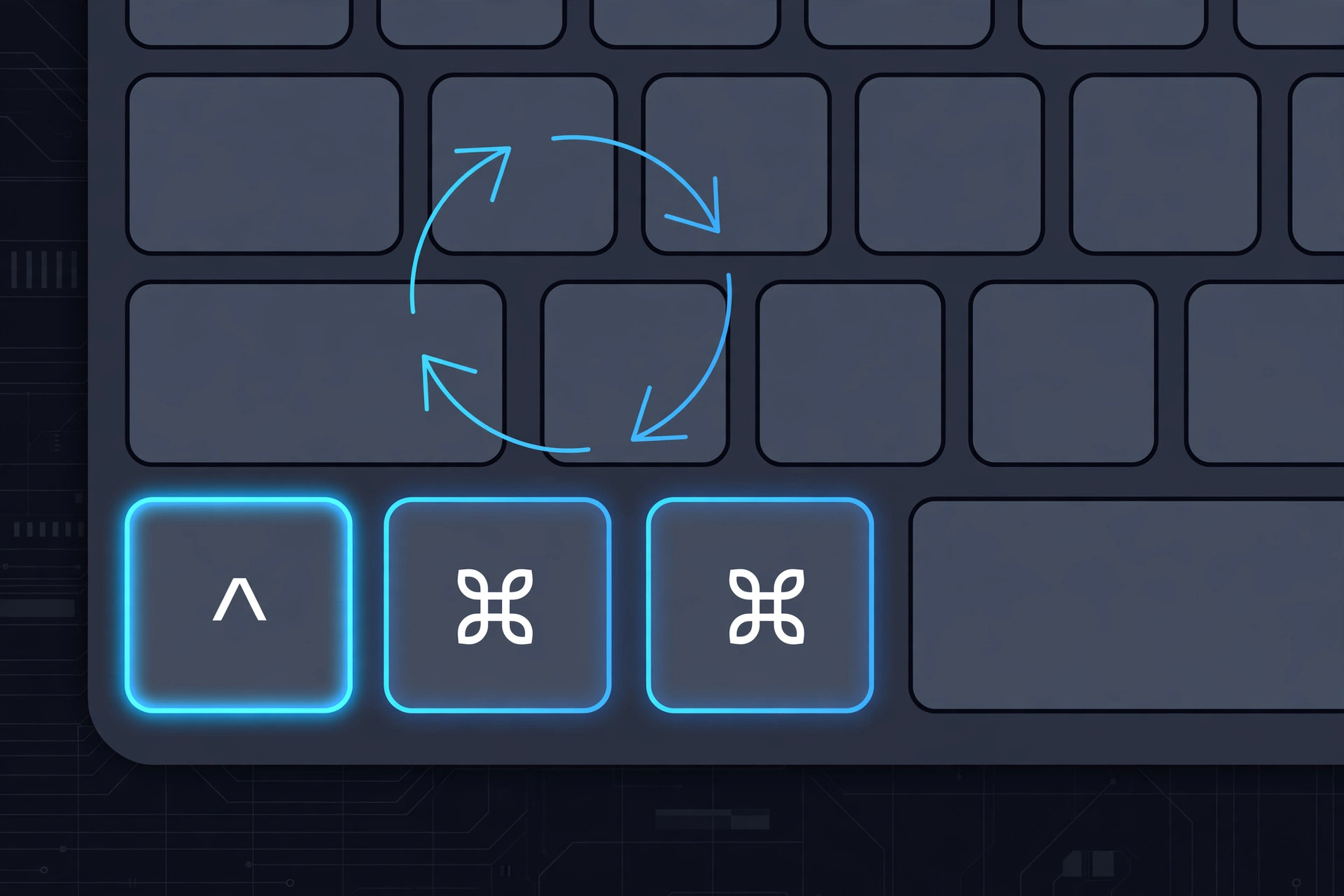 Illustration of macOS Keyboard settings for remapping modifier keys