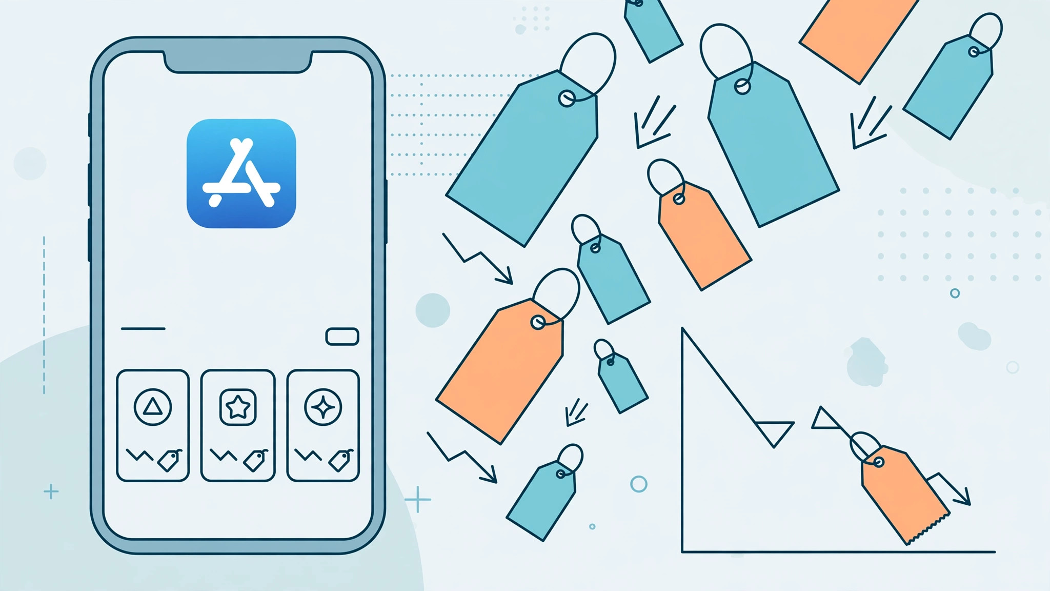 App Store app page with a price drop tag