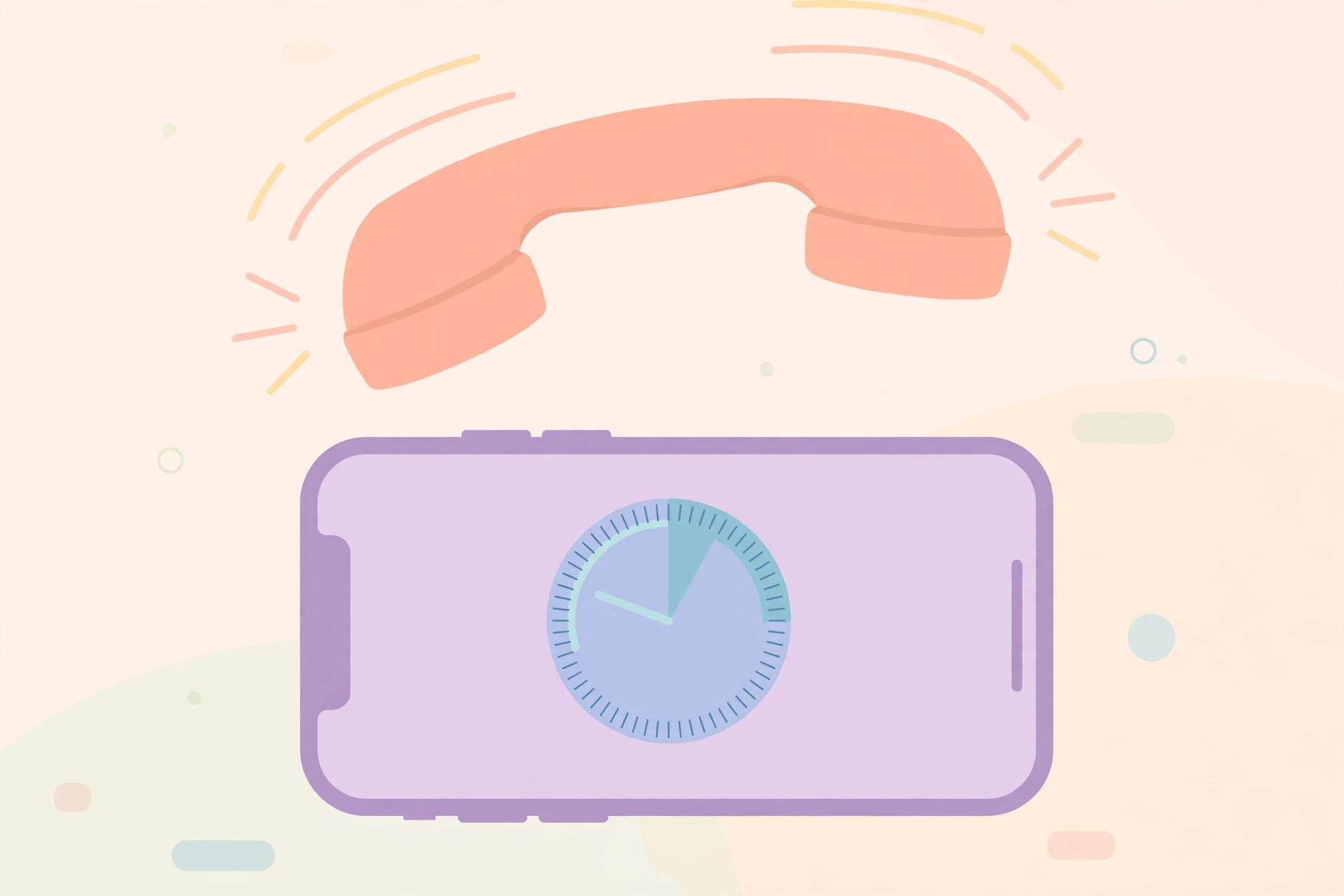 Illustration of setting up a fake call timer on iPhone
