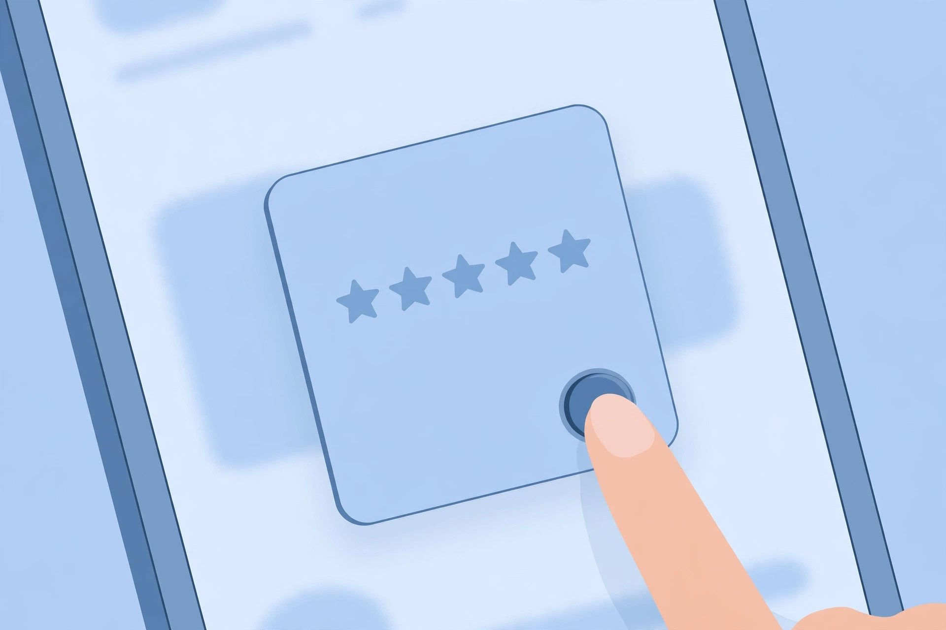 iPhone Settings screen with the In-App Ratings & Reviews toggle switched off