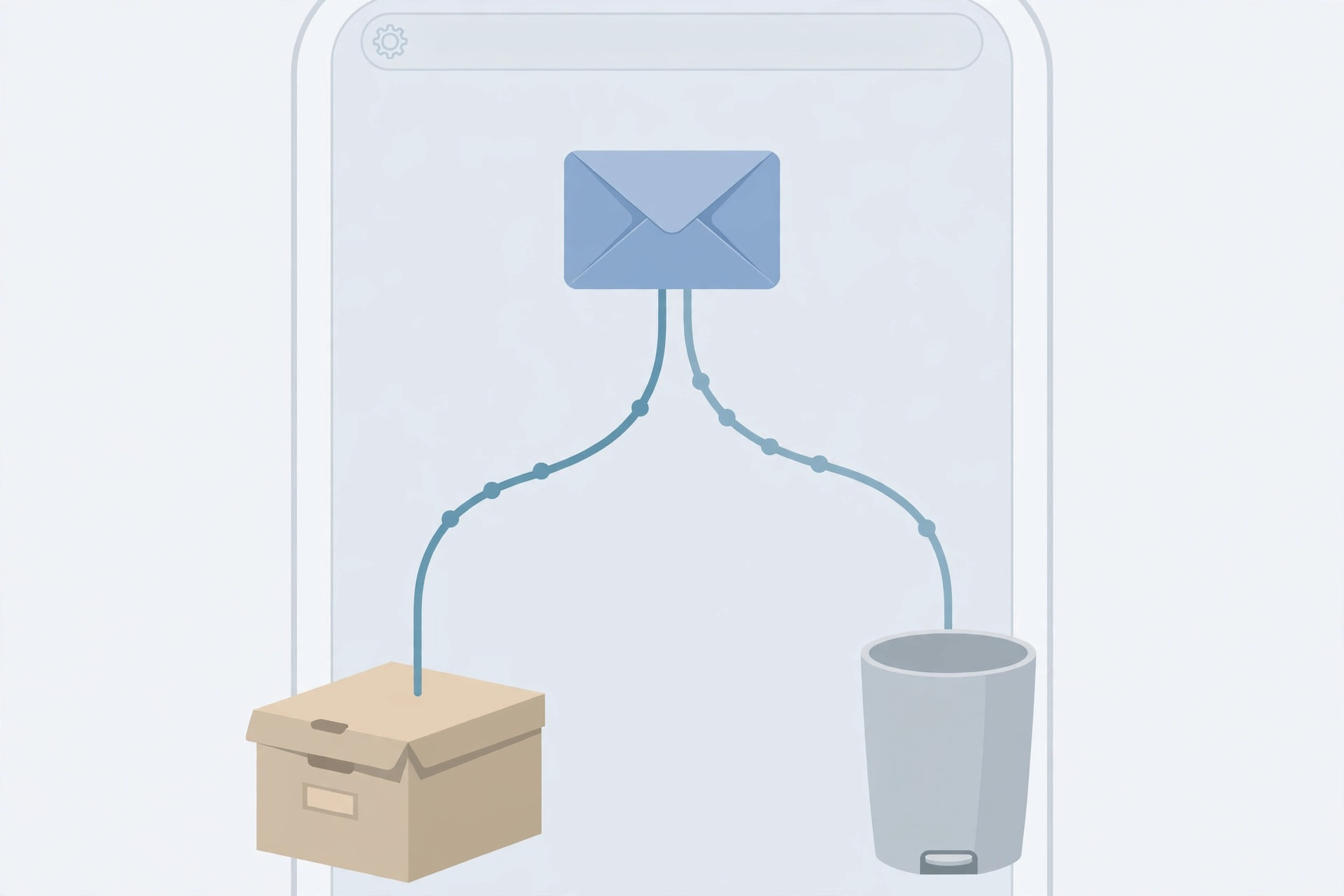 iPhone Mail settings showing the Advanced mailbox behavior options for an email account