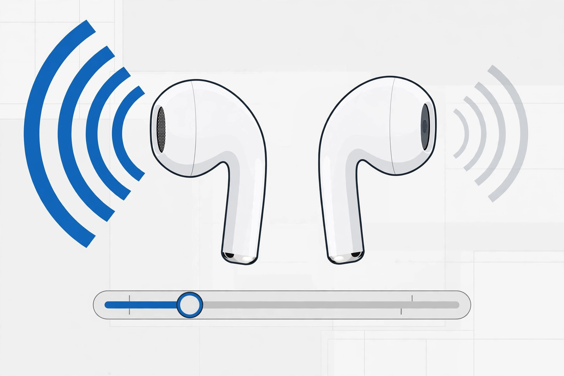 Cleaning the speaker mesh of an AirPods earbud with a soft dry brush
