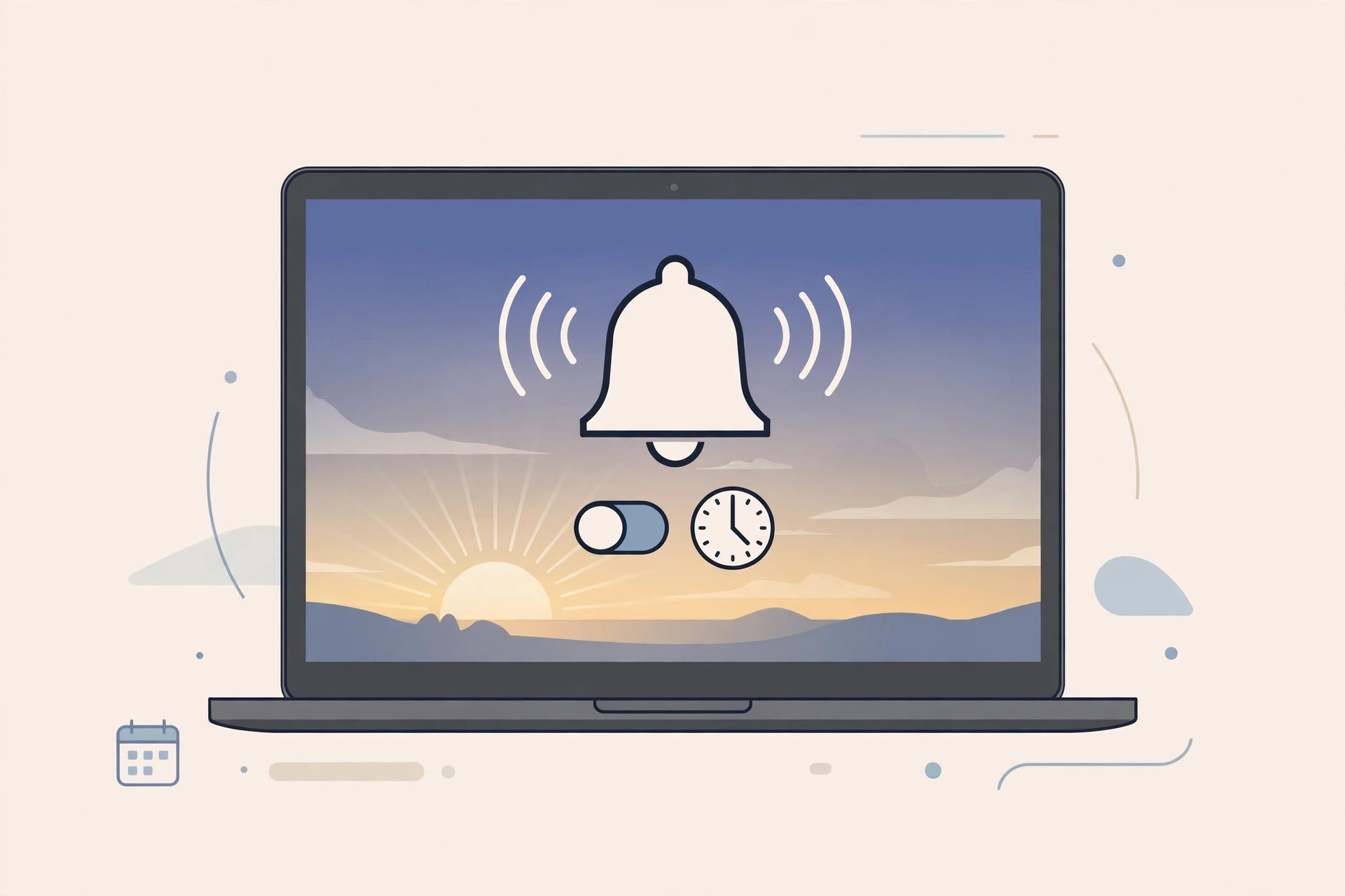 Setting an alarm in the Clock app on Mac