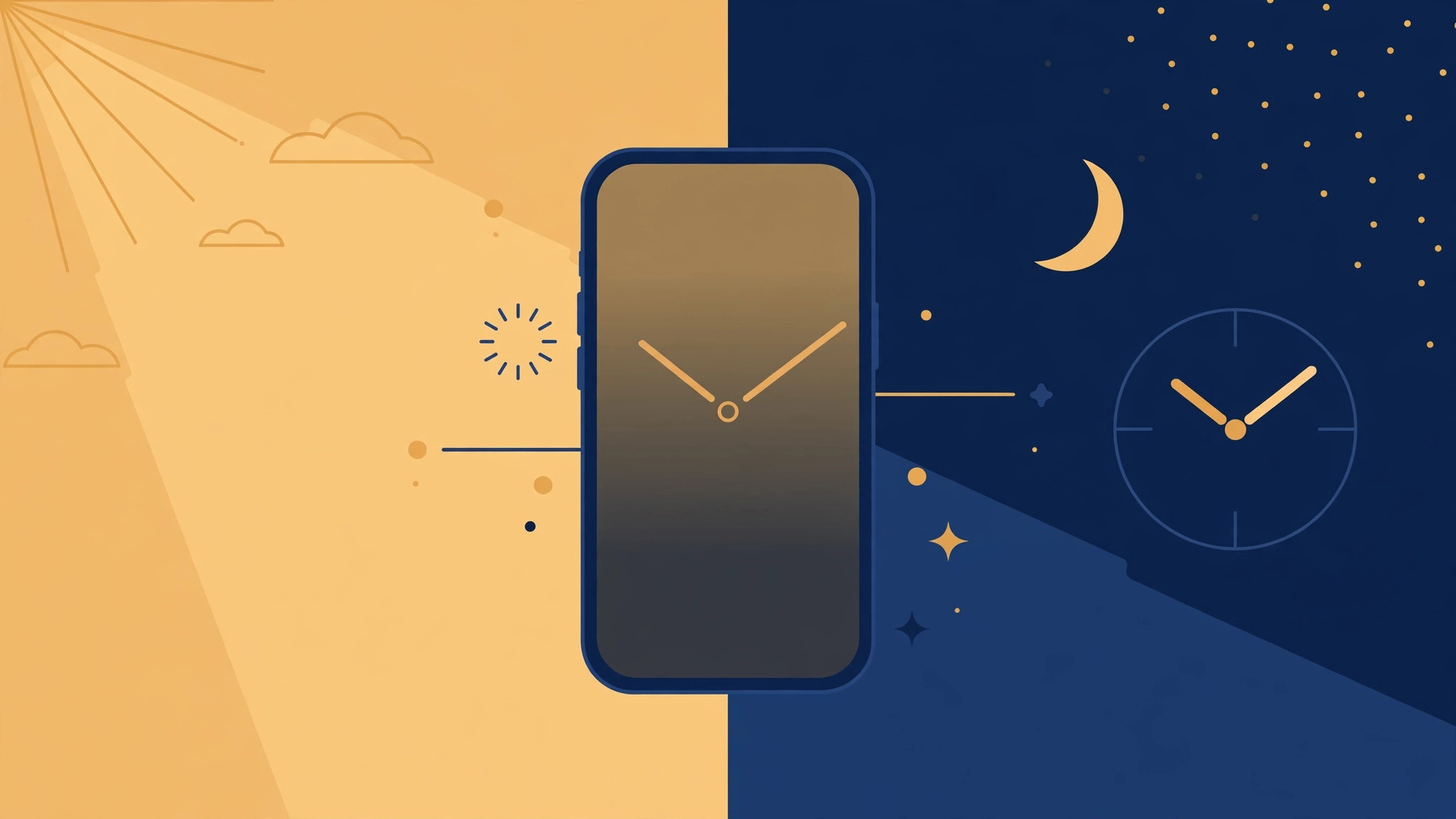 iPhone lock screen with Always On Display showing the time dimmed