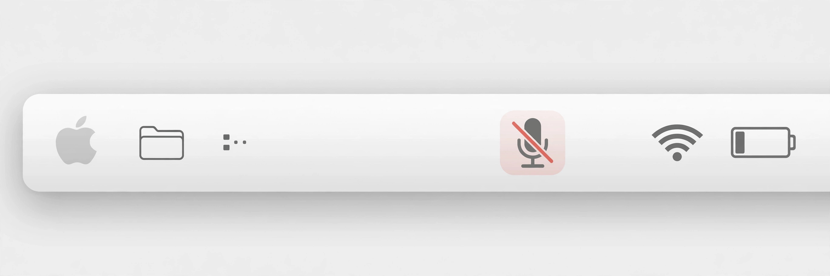 Illustration showing how to mute the Mac microphone for all apps at once