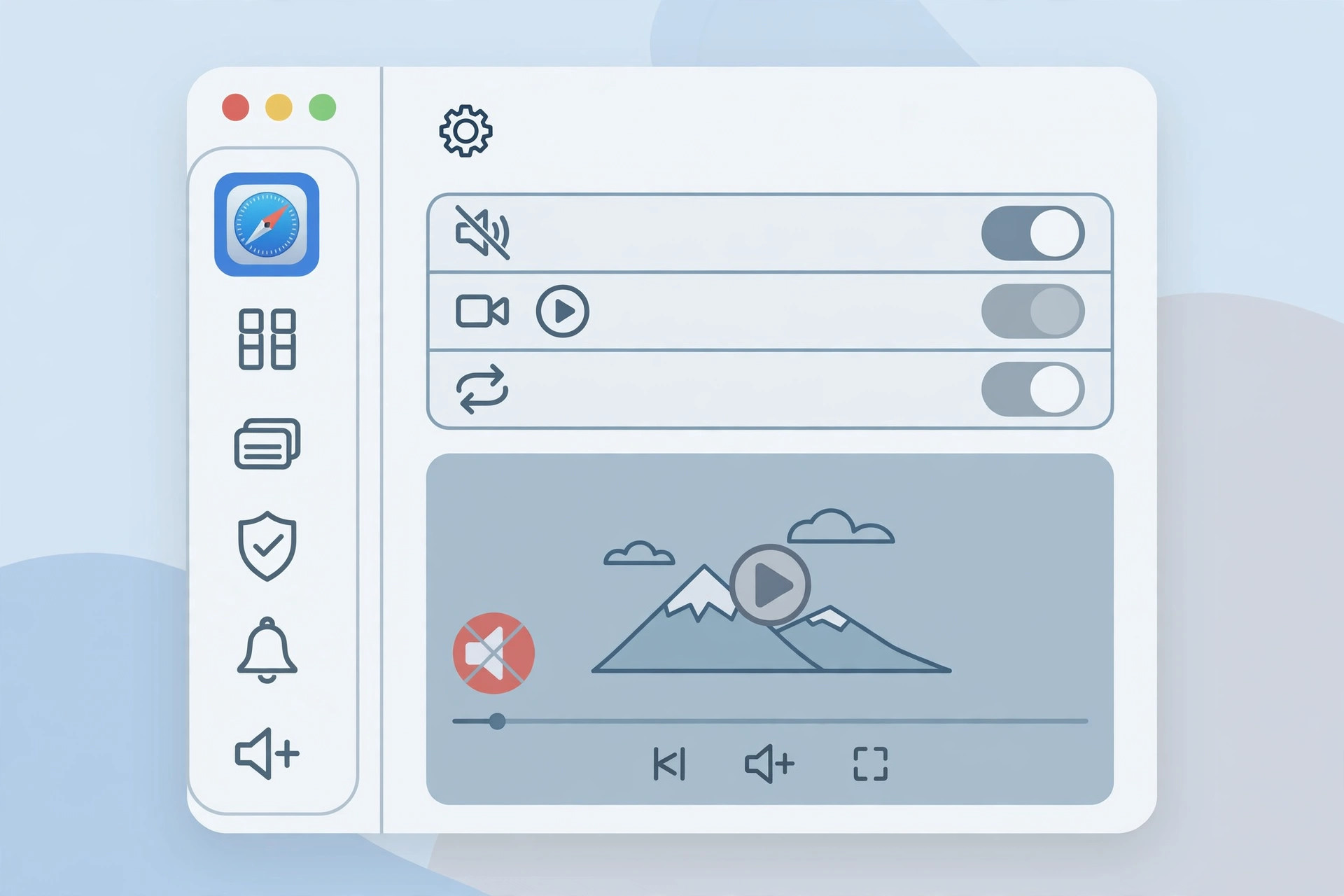 Safari settings on Mac showing the Websites tab with Auto-Play options