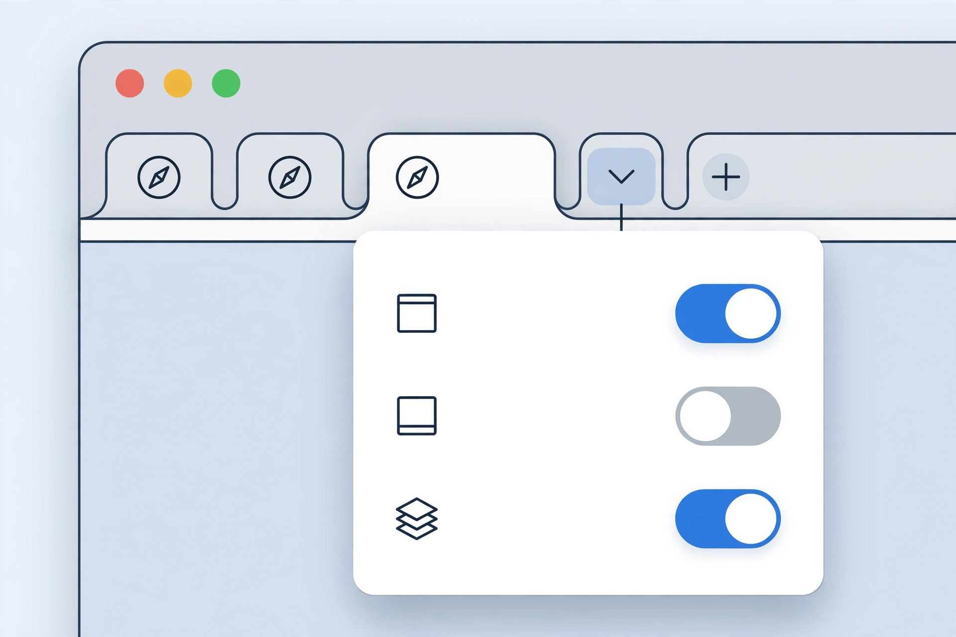 Safari Settings General tab on Mac with the New tabs open with dropdown highlighted