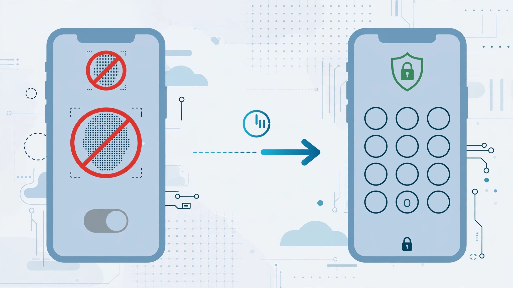 iPhone showing the Face ID and Passcode settings screen with the iPhone Unlock toggle