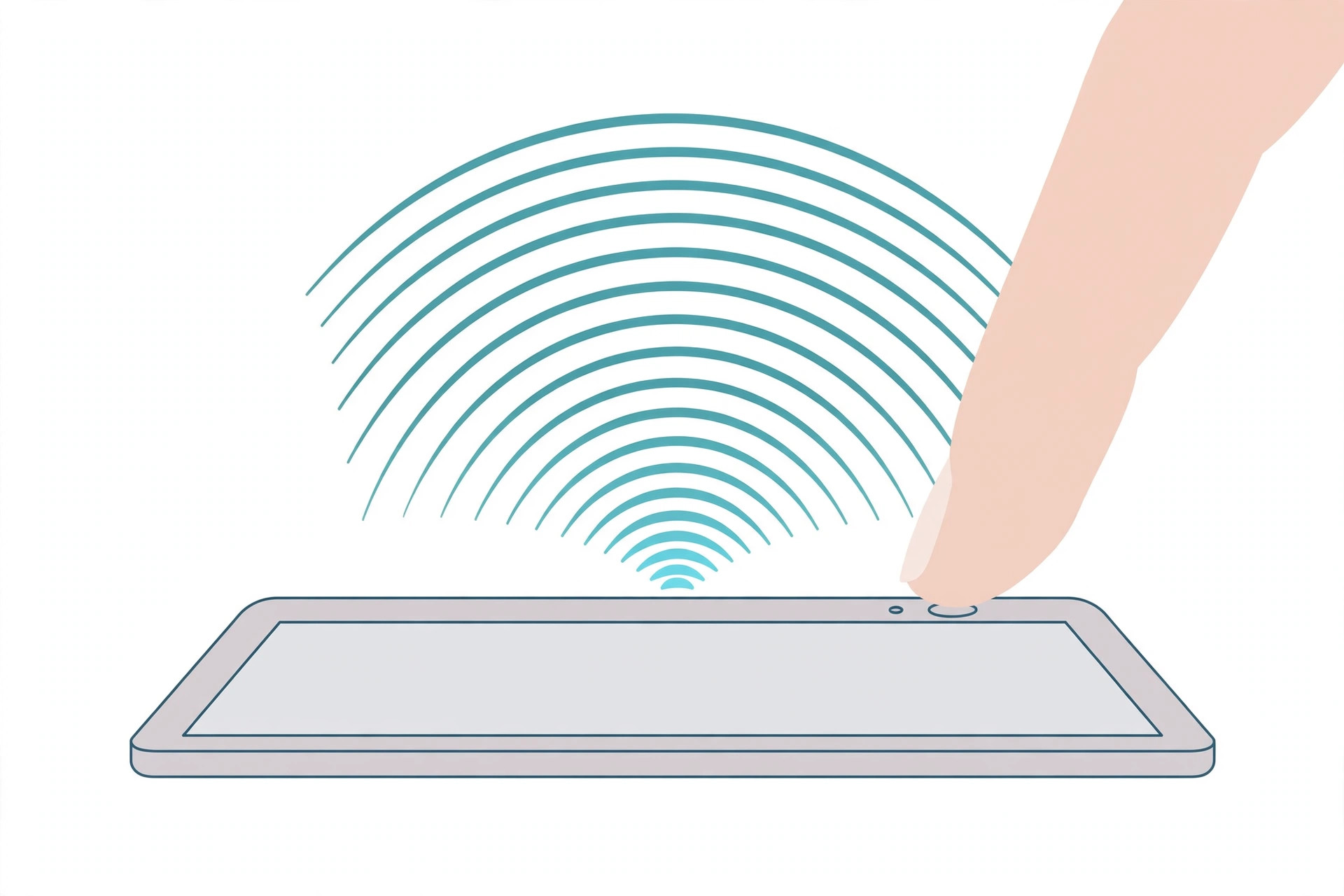iPad Pro with the top lock button highlighted for press-and-hold Siri activation