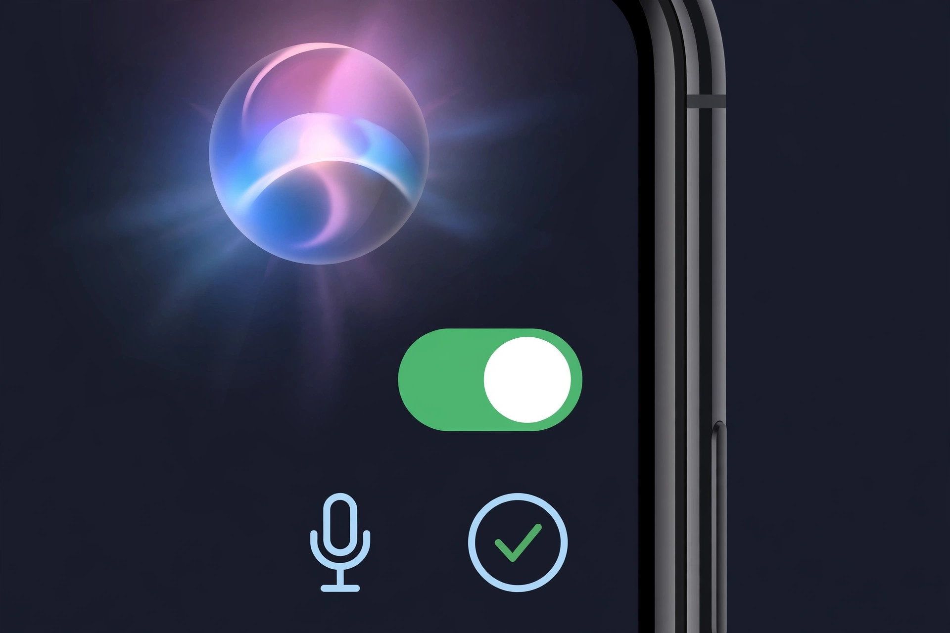iPhone Siri settings with Listen for Hey Siri option