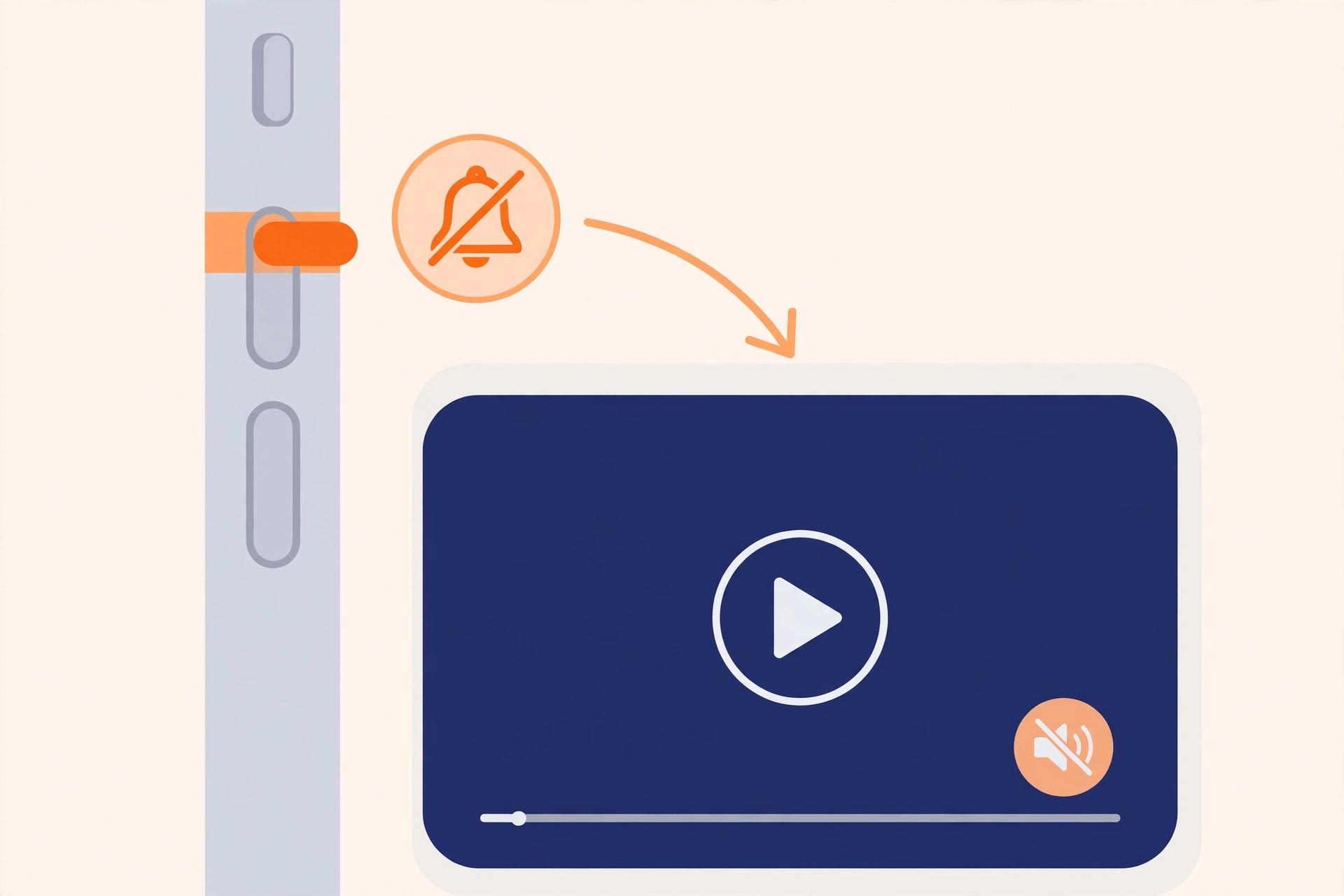 iPhone Photos app playing a video with the speaker button tapped to unmute