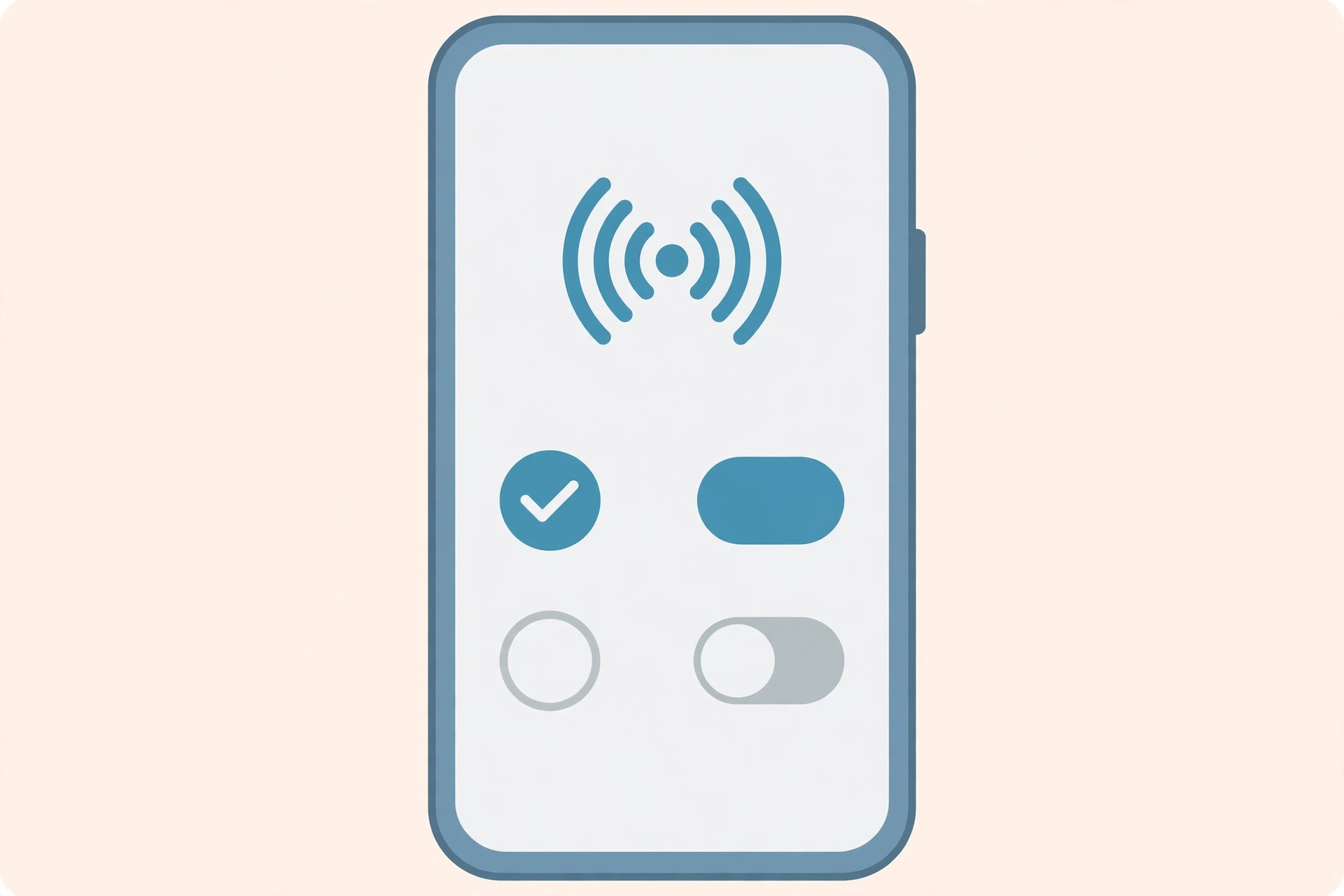 iPhone Control Center connectivity block showing the AirDrop receiving options Contacts Only and Everyone