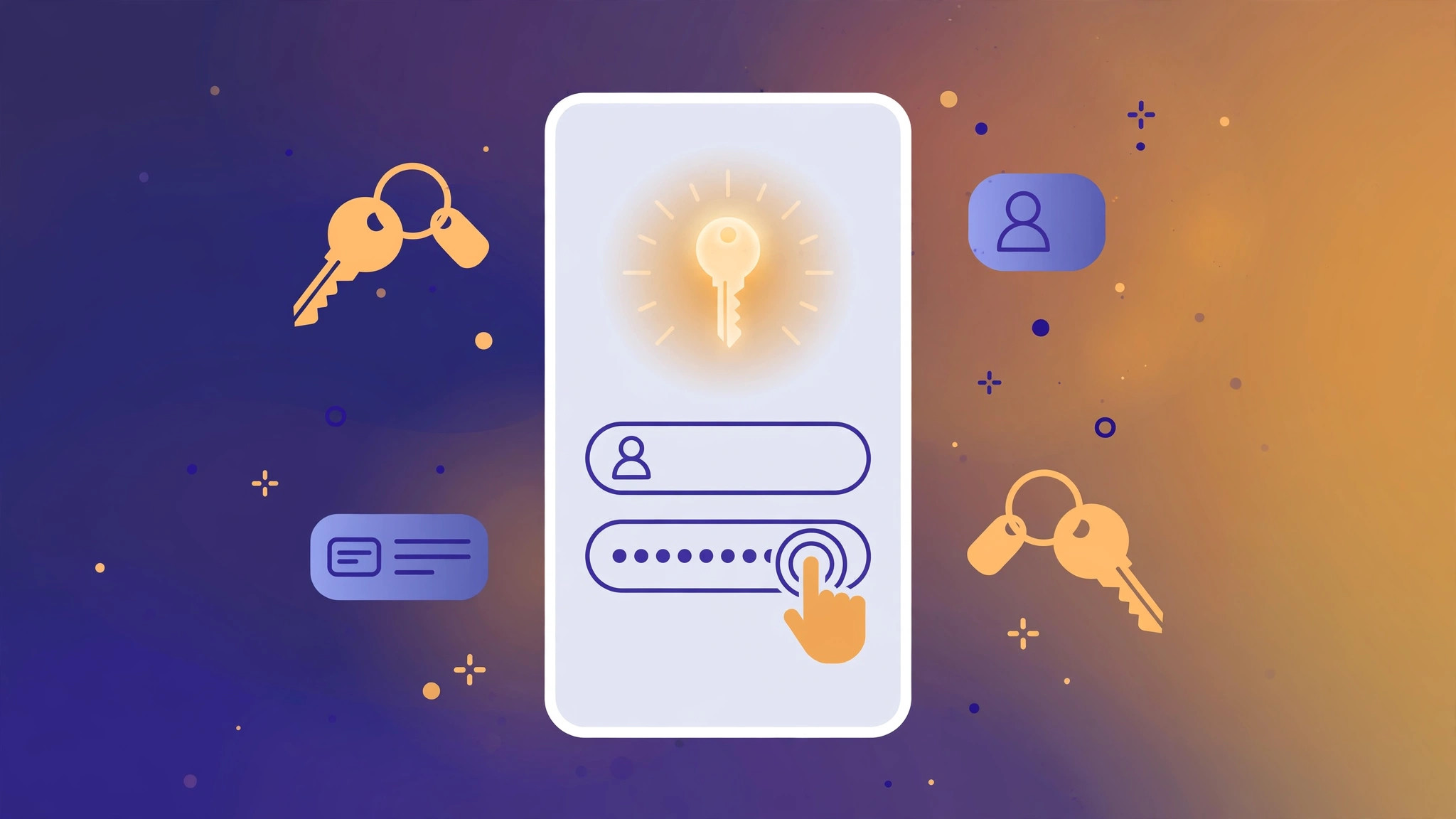 Illustration of an iPhone manually triggering AutoFill for saved passwords from the context menu