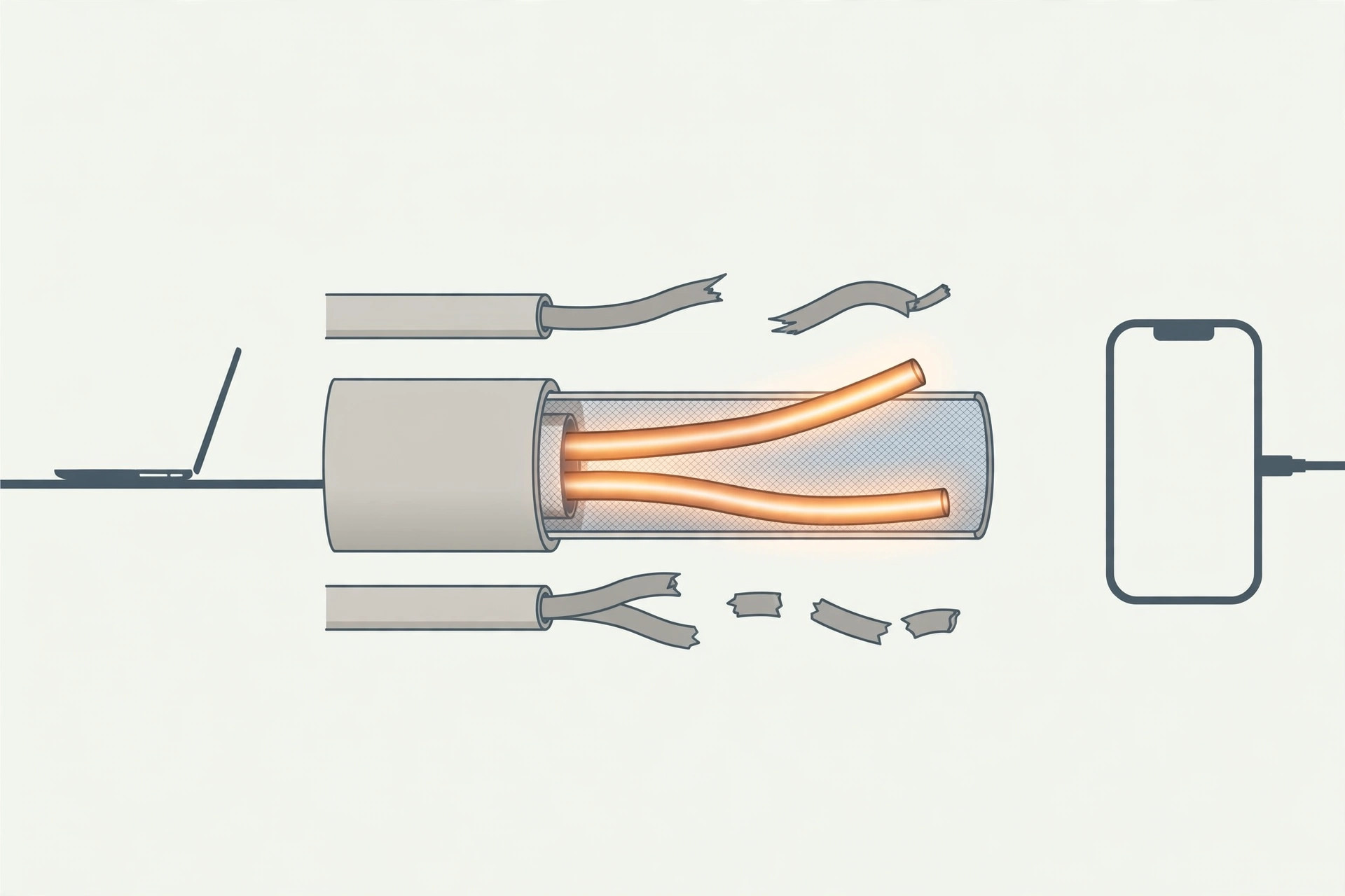 iPhone connected by USB cable, charging but not detected by computer
