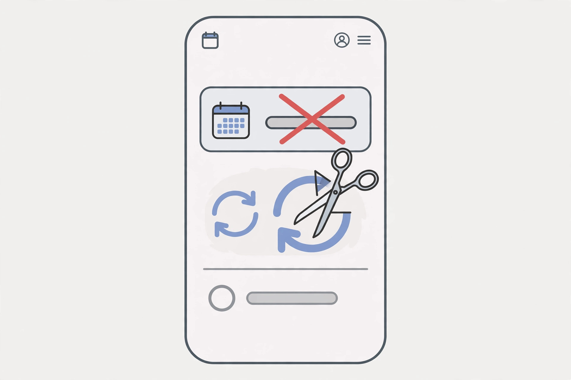 iPhone Subscriptions settings screen showing an active subscription to cancel