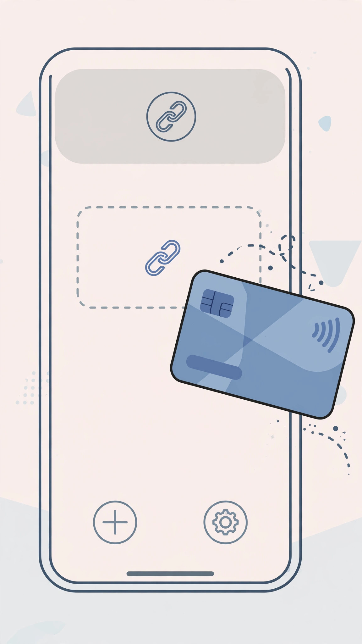 Illustration of a bank card being removed from an Apple ID account on an iPhone