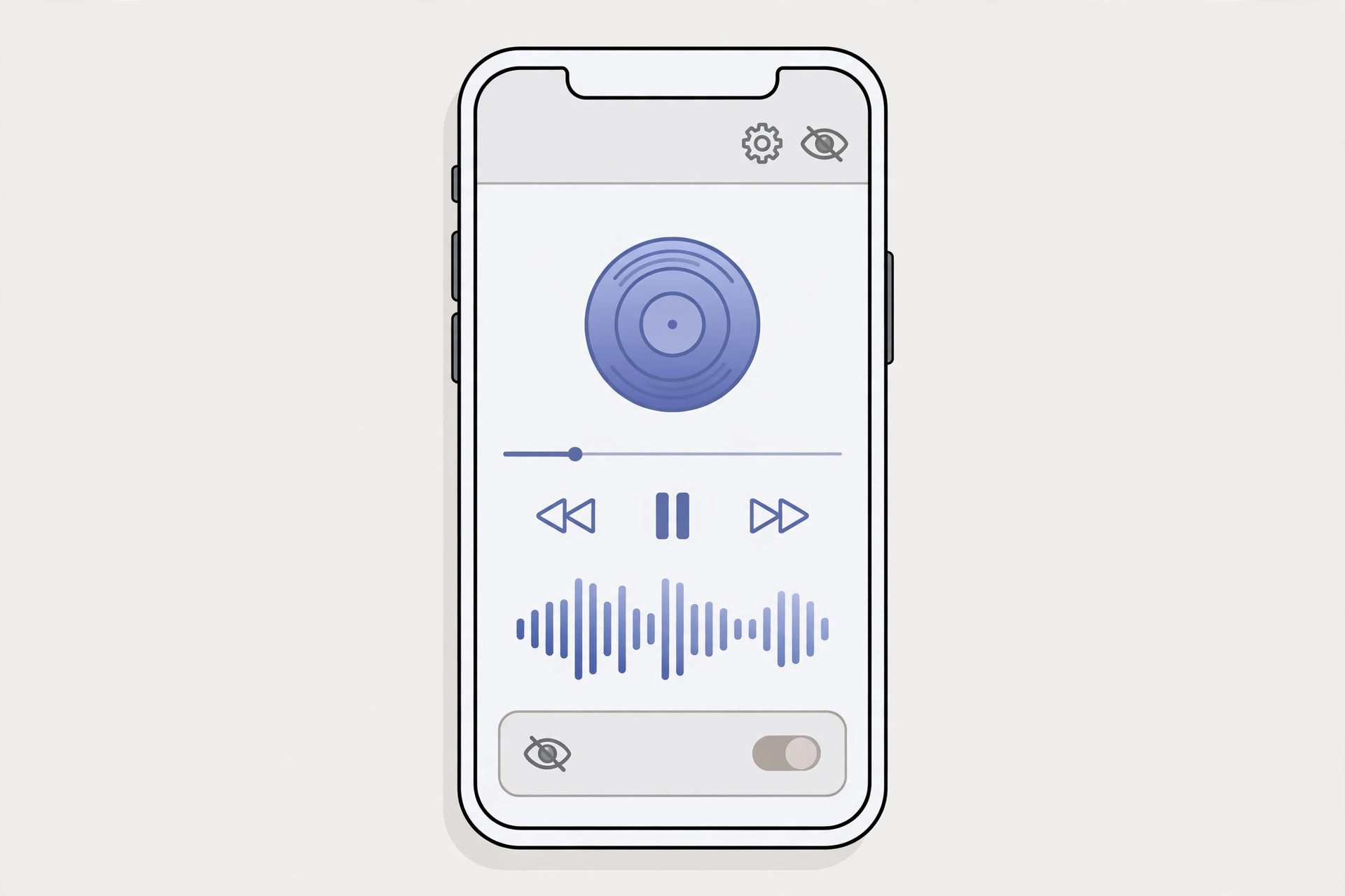 Illustration of the Use Listening History toggle being switched off in Apple Music settings