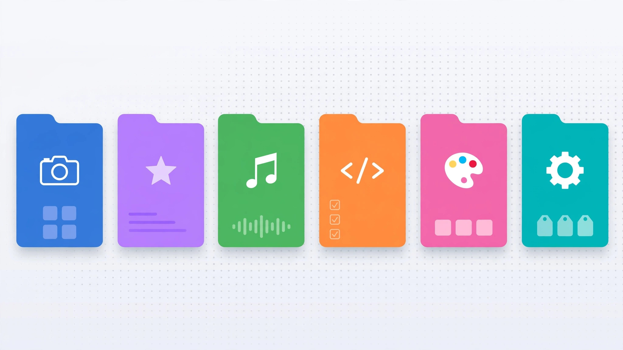 Mac folders in icon view arranged neatly with a default Finder look