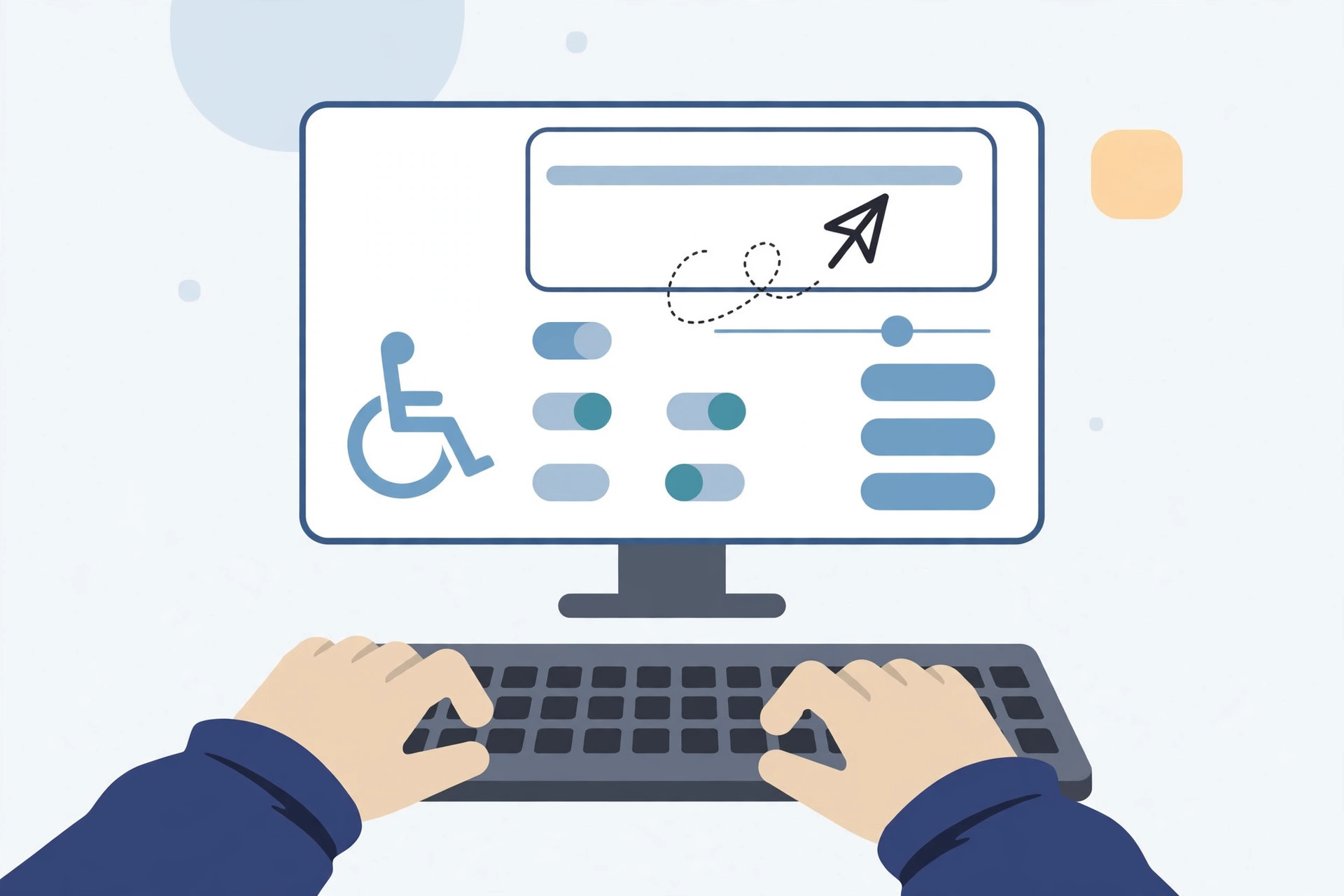 Mac Accessibility settings showing Mouse Keys enabled for keyboard cursor control