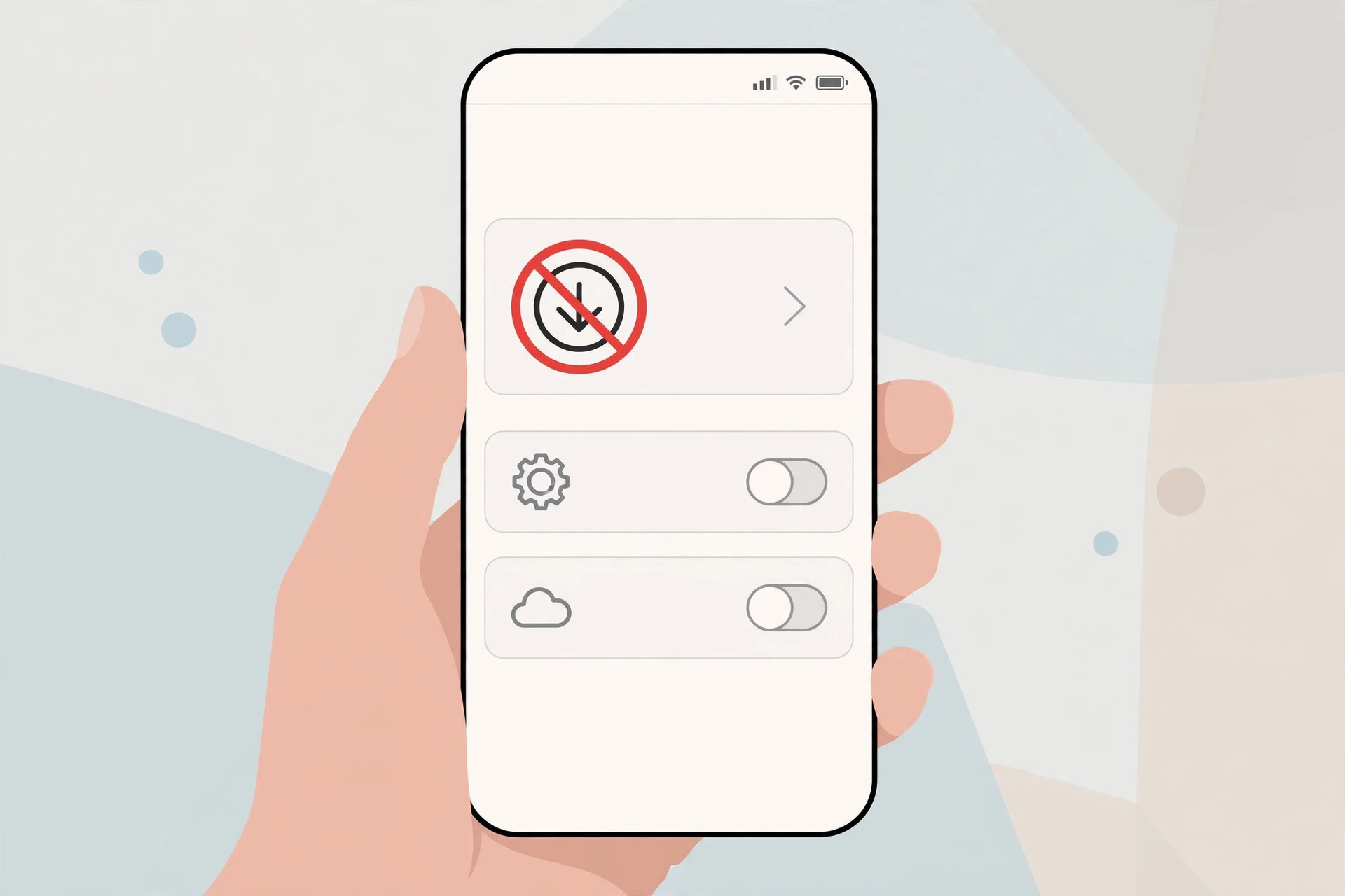 Turning off automatic iOS update downloads in the Settings app on iPhone