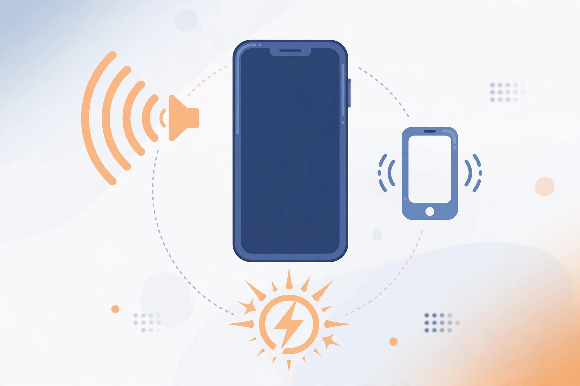 iPhone showing notification banners with alert sound waves, illustrating persistent notification settings