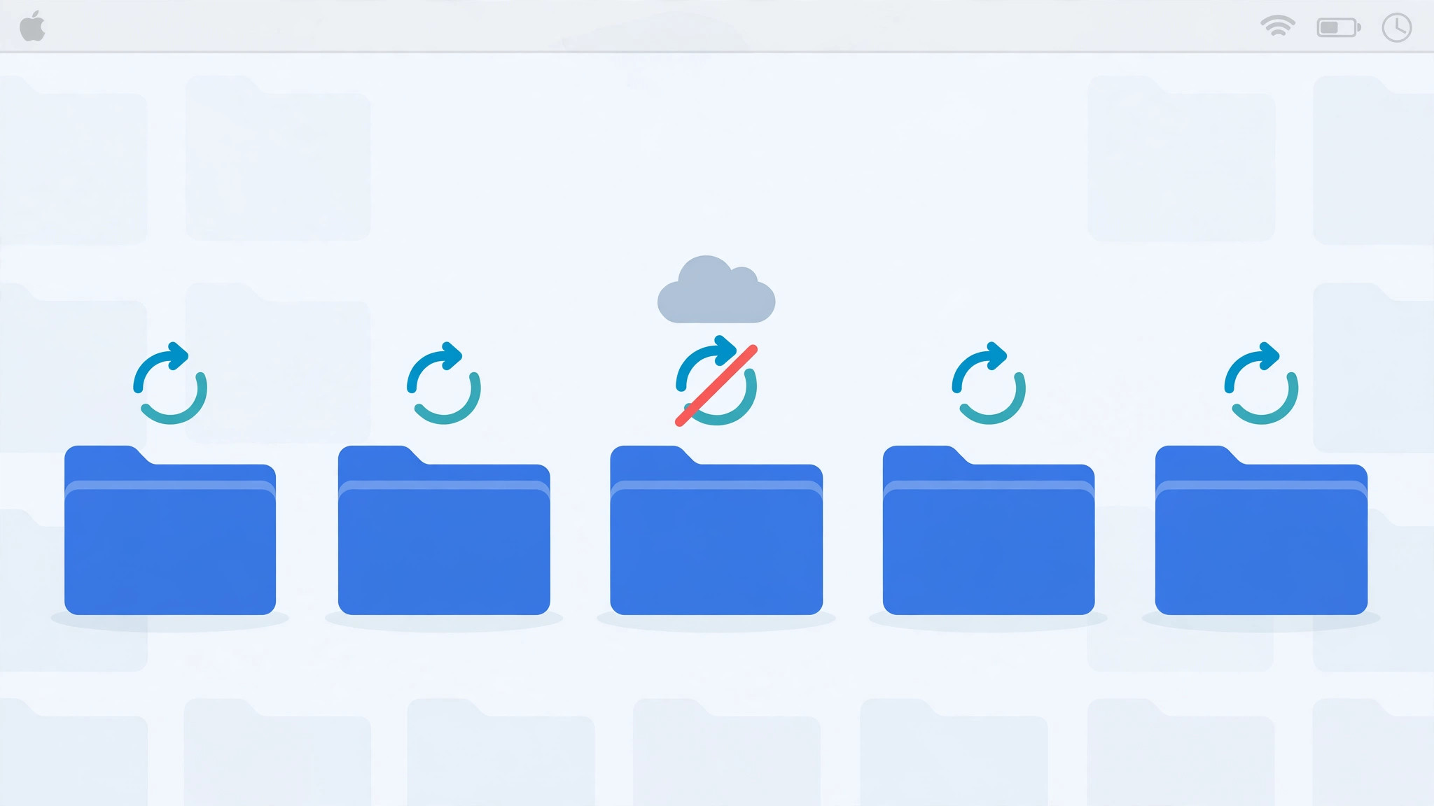 Mac Finder window showing iCloud Drive storage settings on macOS