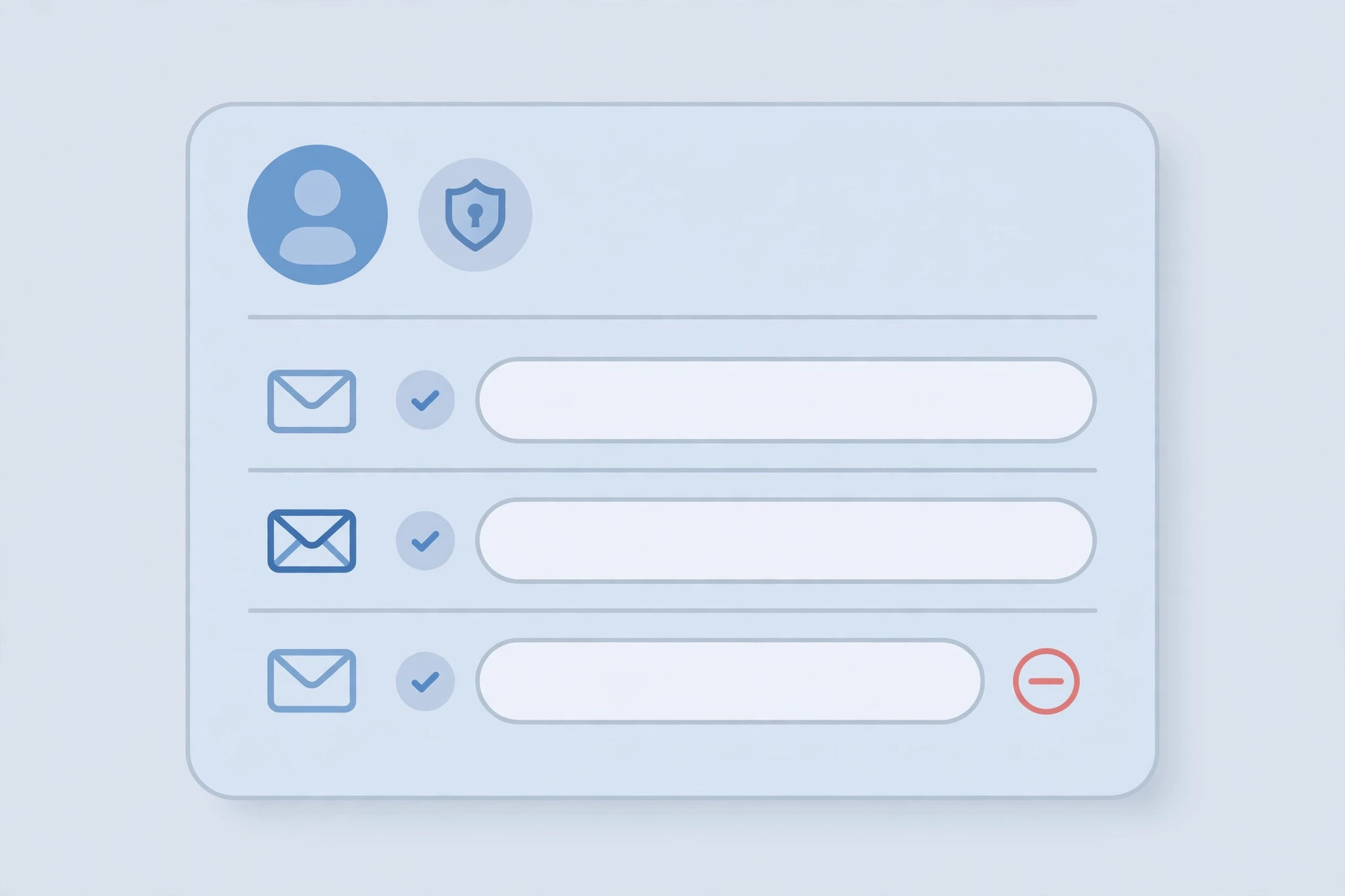 iPhone Settings open to the Apple Account page showing email addresses listed under Sign-In and Security