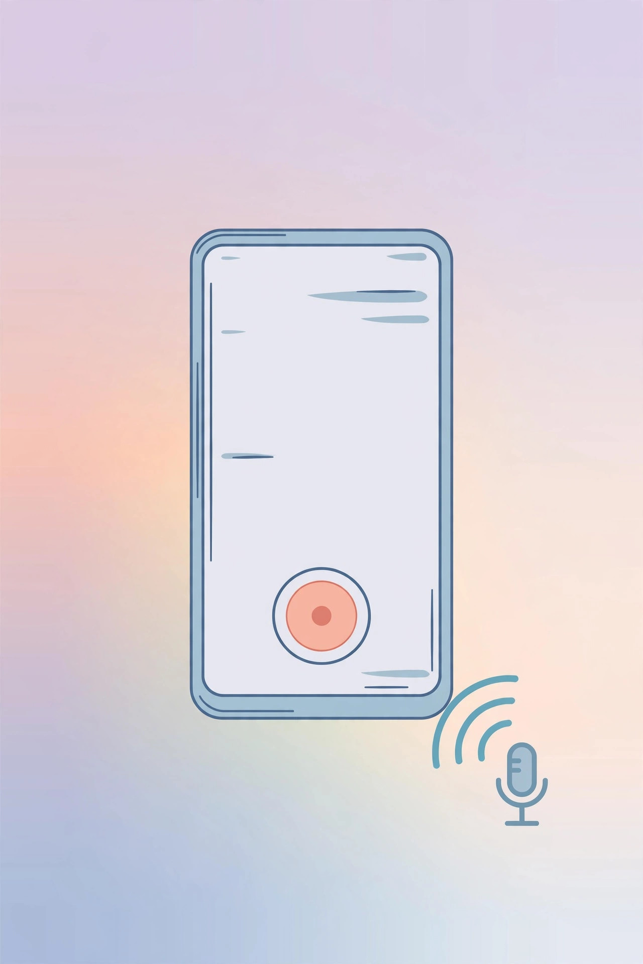 iPhone Control Center with the Screen Recording button long-pressed, showing the microphone audio toggle switched on