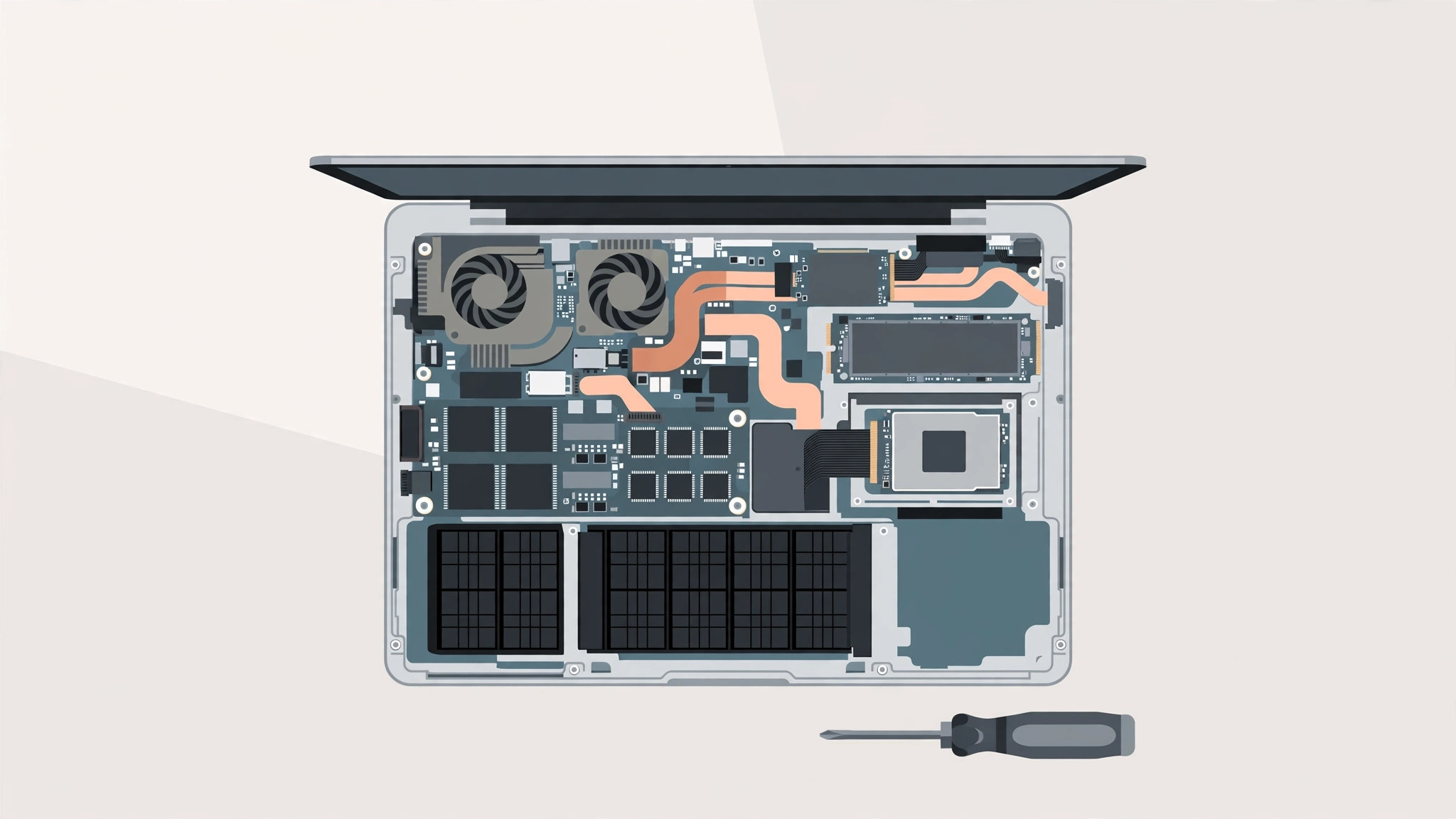 MacBook Pro 2016 logic board with soldered SSD and RAM
