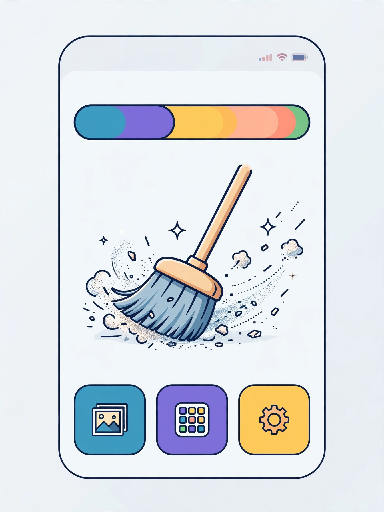 iPhone Storage screen showing a large System Data segment eating device storage