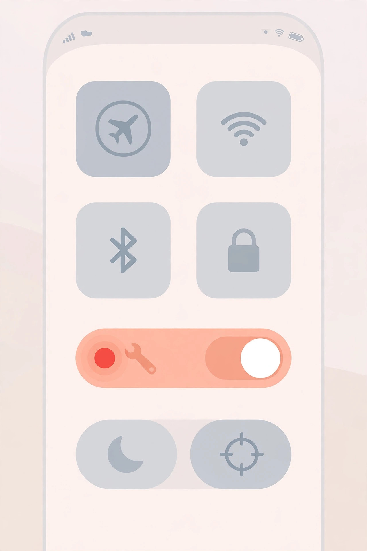iPhone Control Center with the Screen Recording toggle highlighted