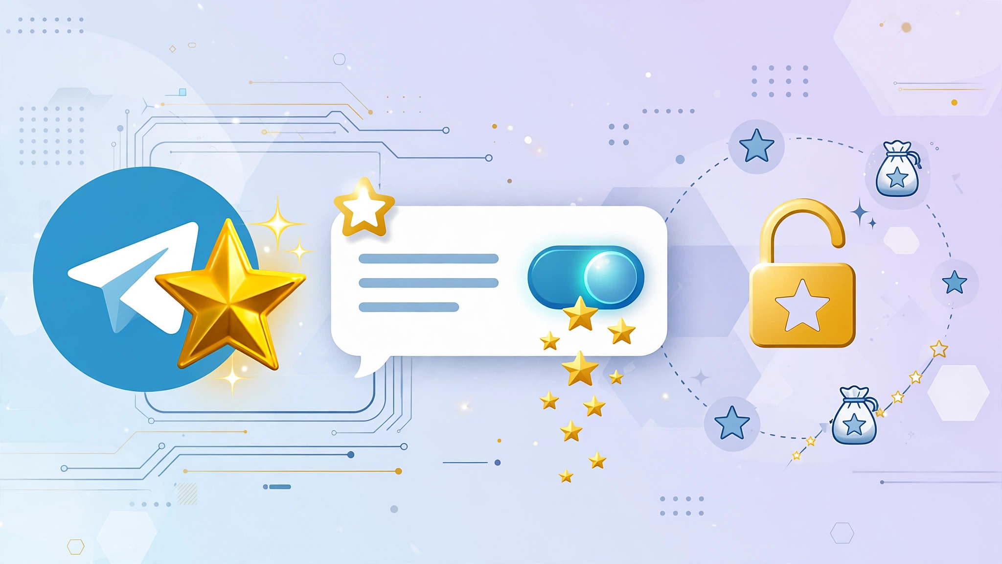Telegram app icon with Stars representing paid incoming messages