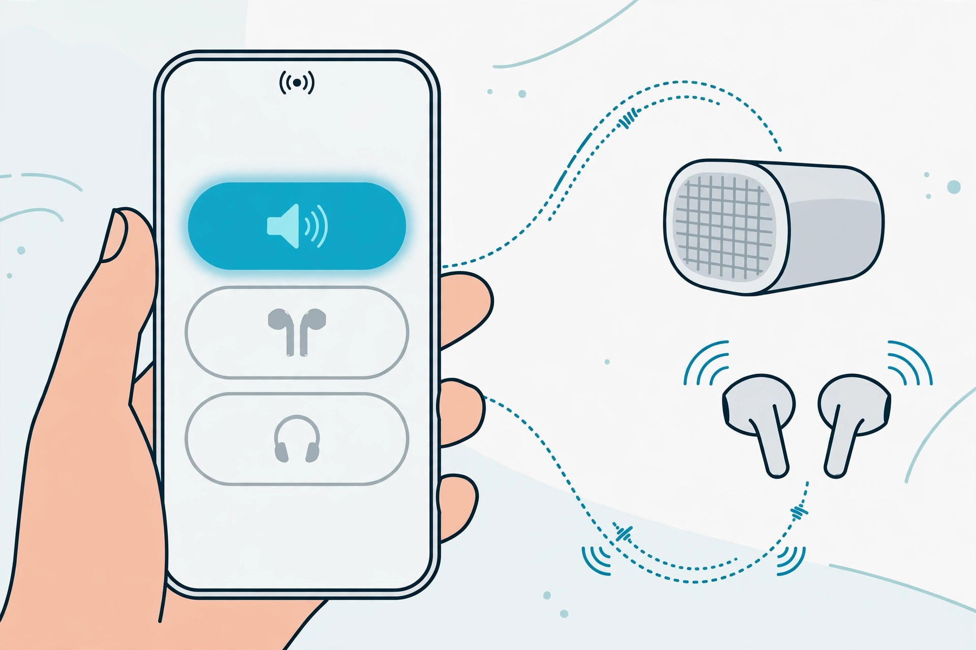 Switching audio sources from Control Center on iPhone