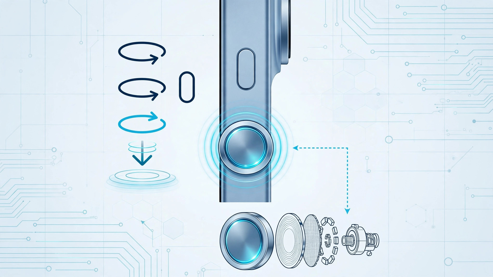iPhone 16 Camera Control button on the side of the phone