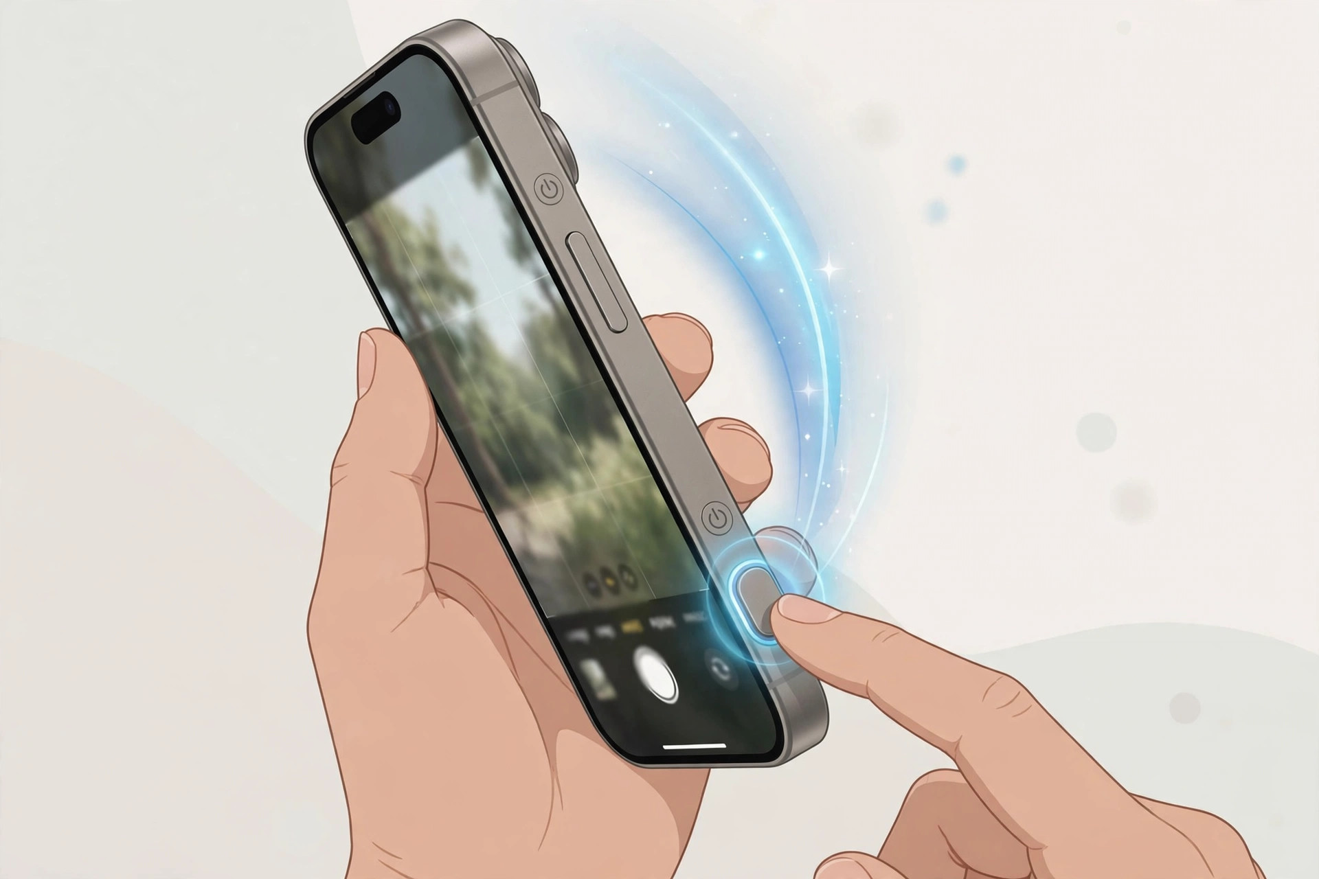 iPhone 16 Camera Control button settings showing the double-click launch option