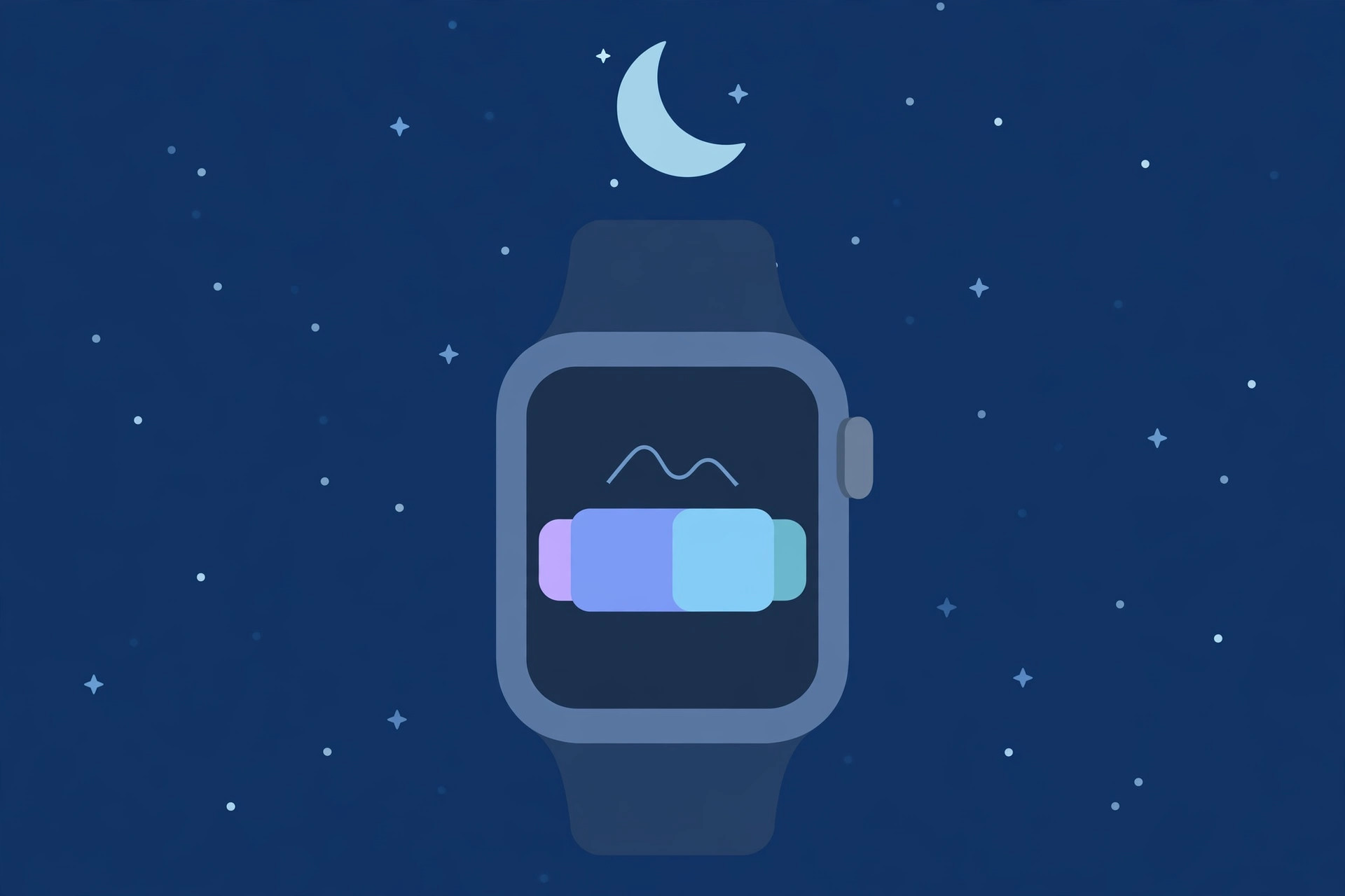 Apple Watch displaying sleep stages tracked overnight