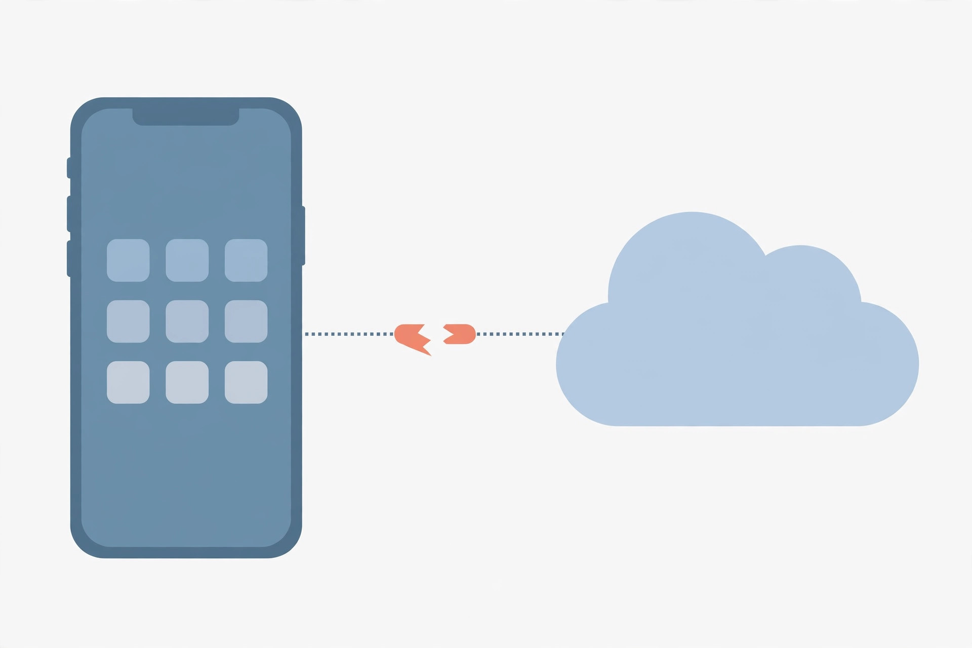 iPhone Settings showing Cellular Data options for iCloud sync over LTE