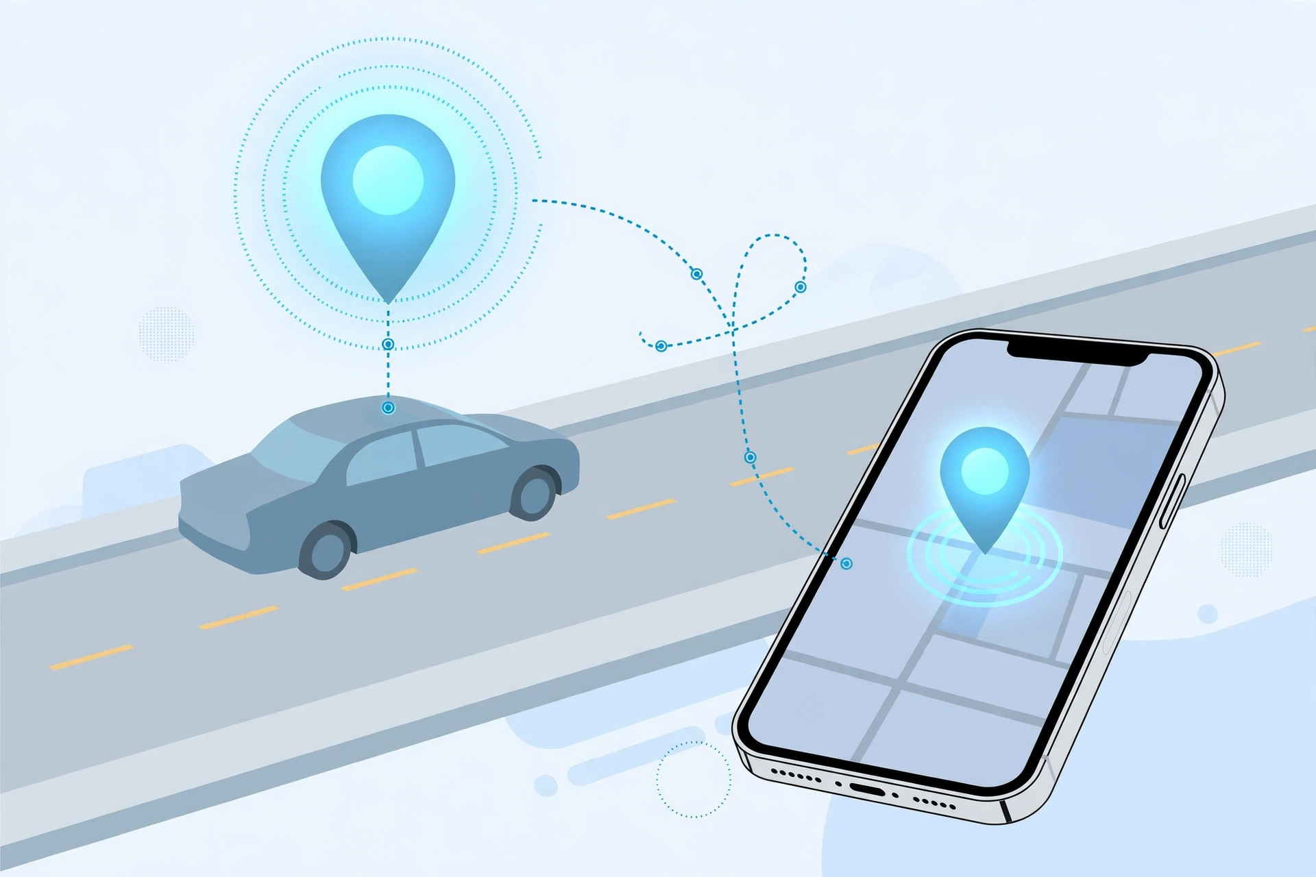 iPhone showing Maps with a parked car location pin, illustrating how to find your parked car